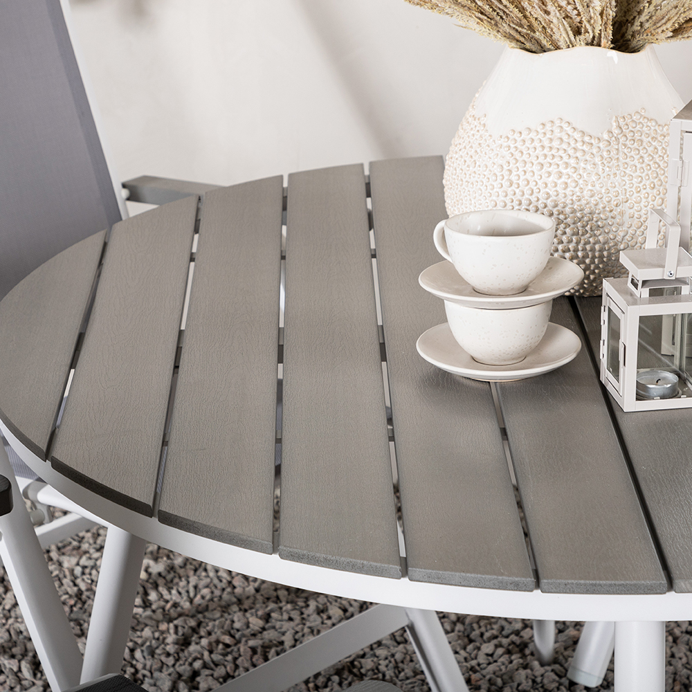 Spisegruppe Venture Home Break Ø120 cm med 4 Albany Stoler