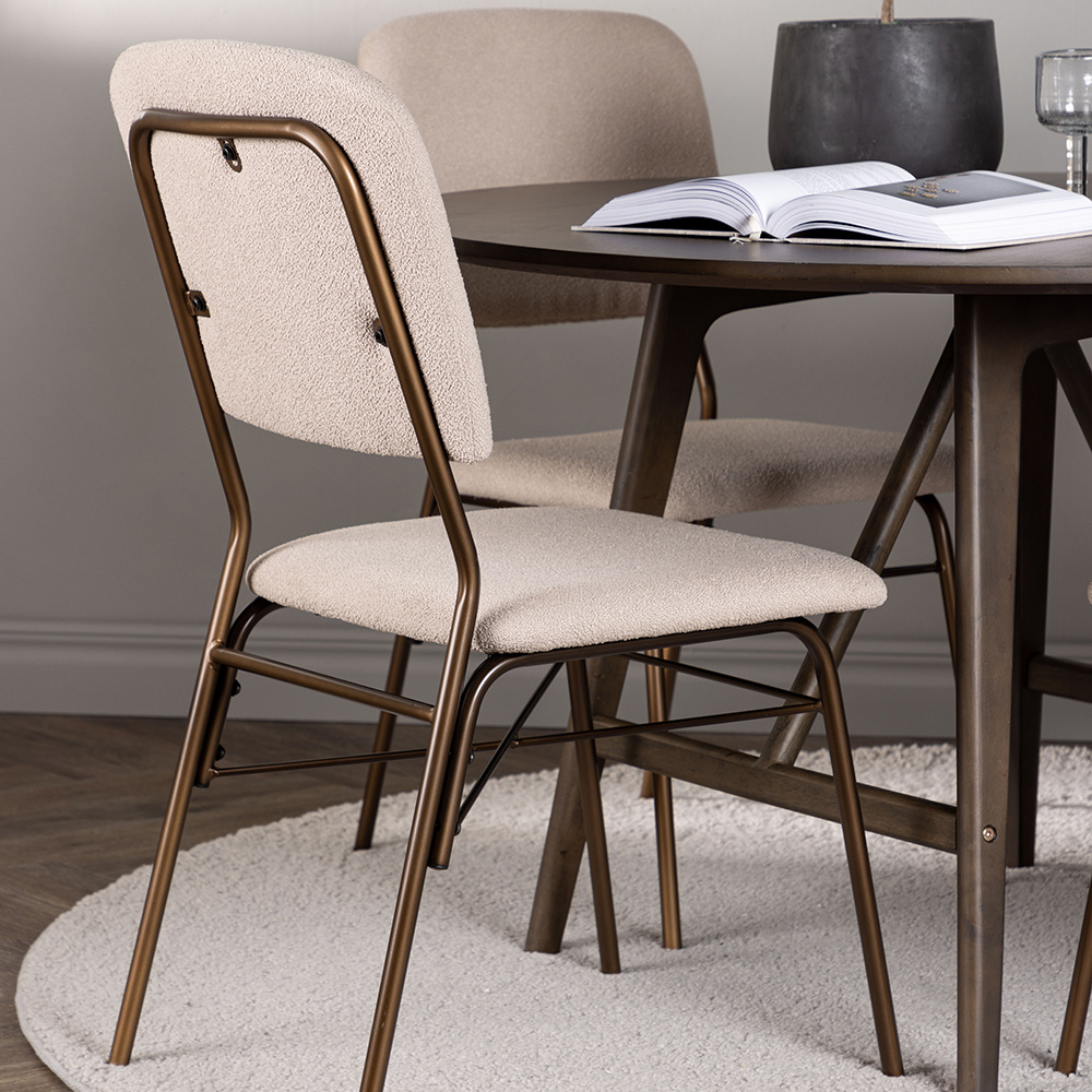 Spisegruppe Venture Home Kaseidon Ø100 cm med 4 stk Seda Stoler