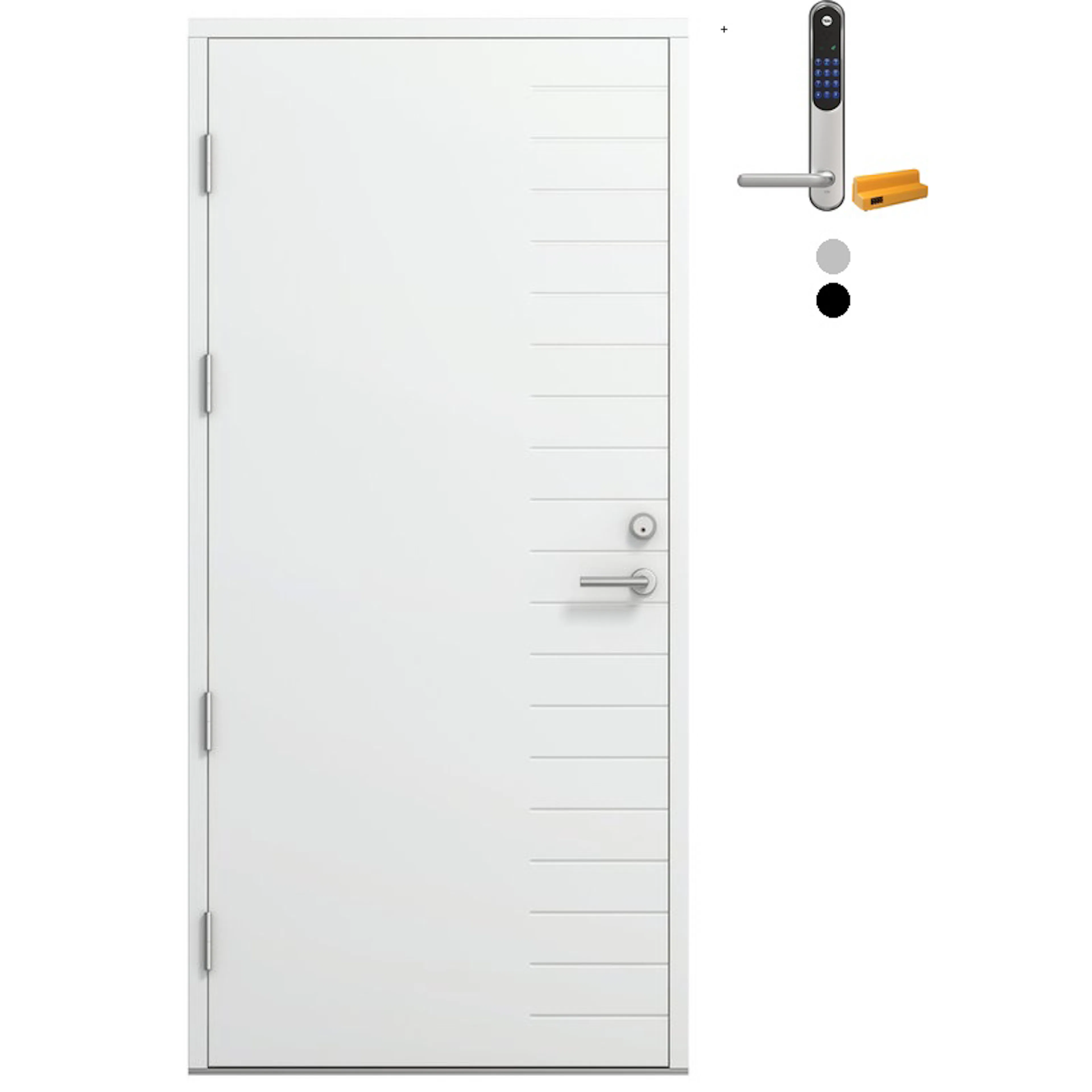 Ytterdør Bygg1 Fjell 06 Hvit med Yale Doorman Classic Home