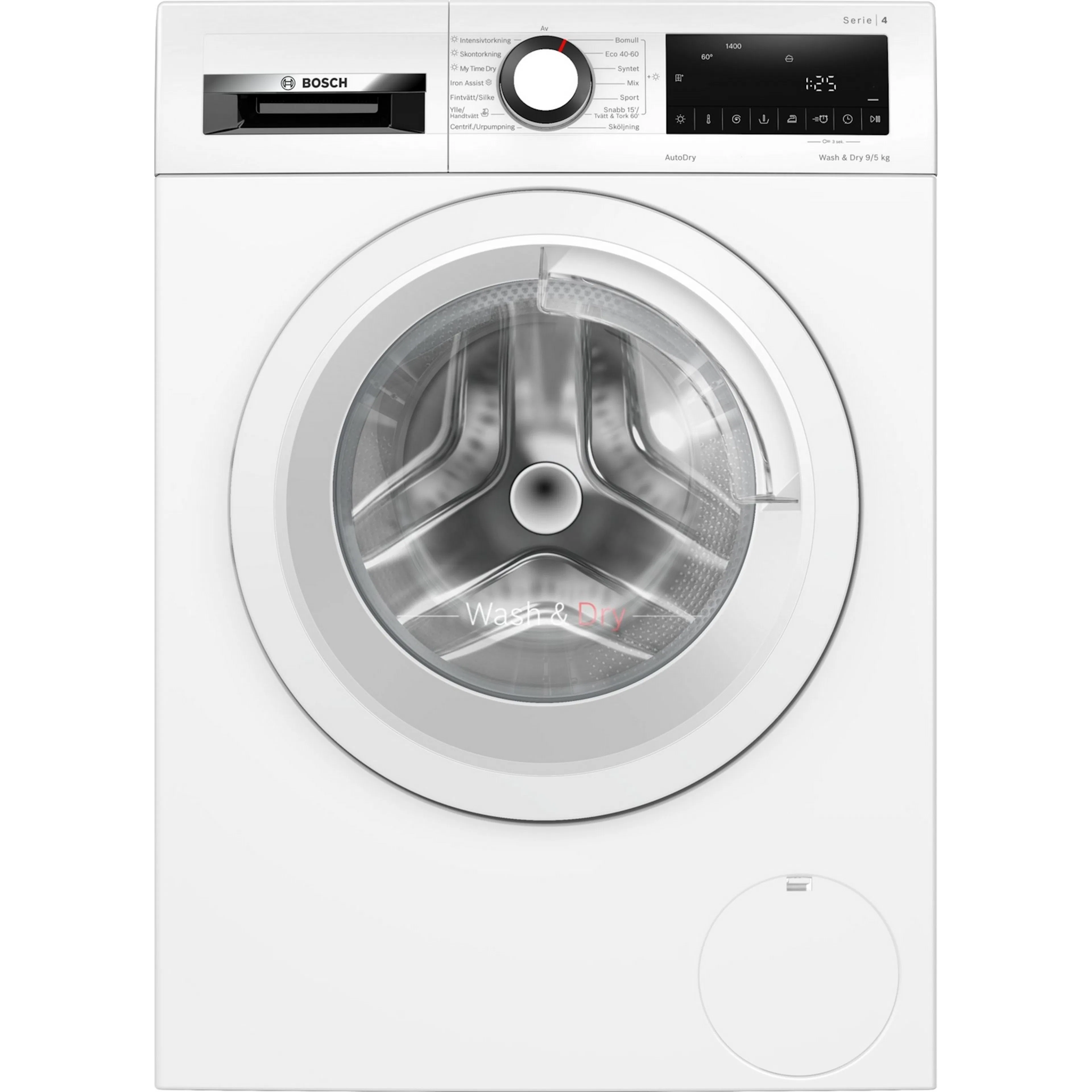 Vaskemaskin/Tørketrommel Bosch WNA144VLSN Serie 4 damp