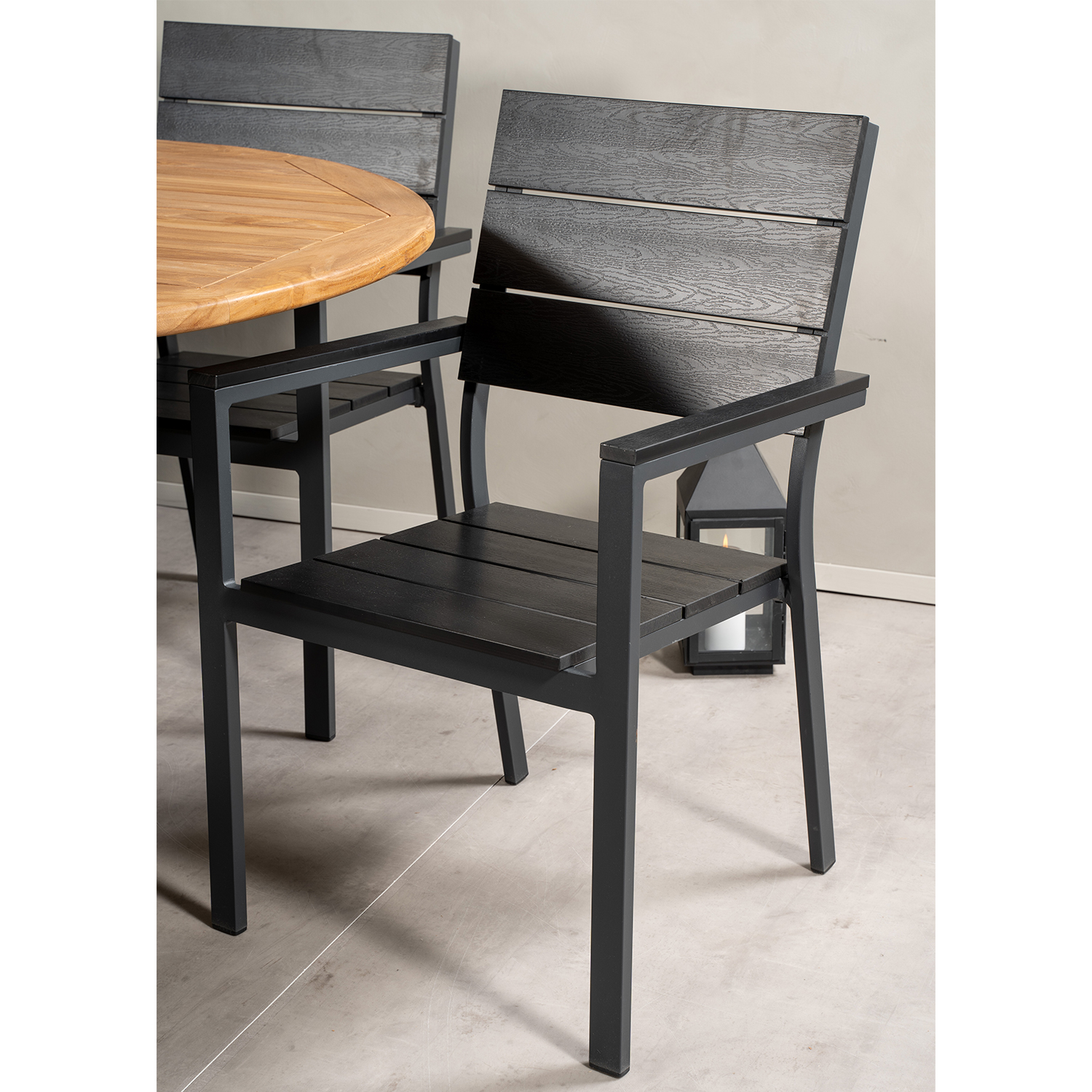 Spisegruppe Venture Home Kenya 180-240x120 Teak med 8 Levels Lenestoler