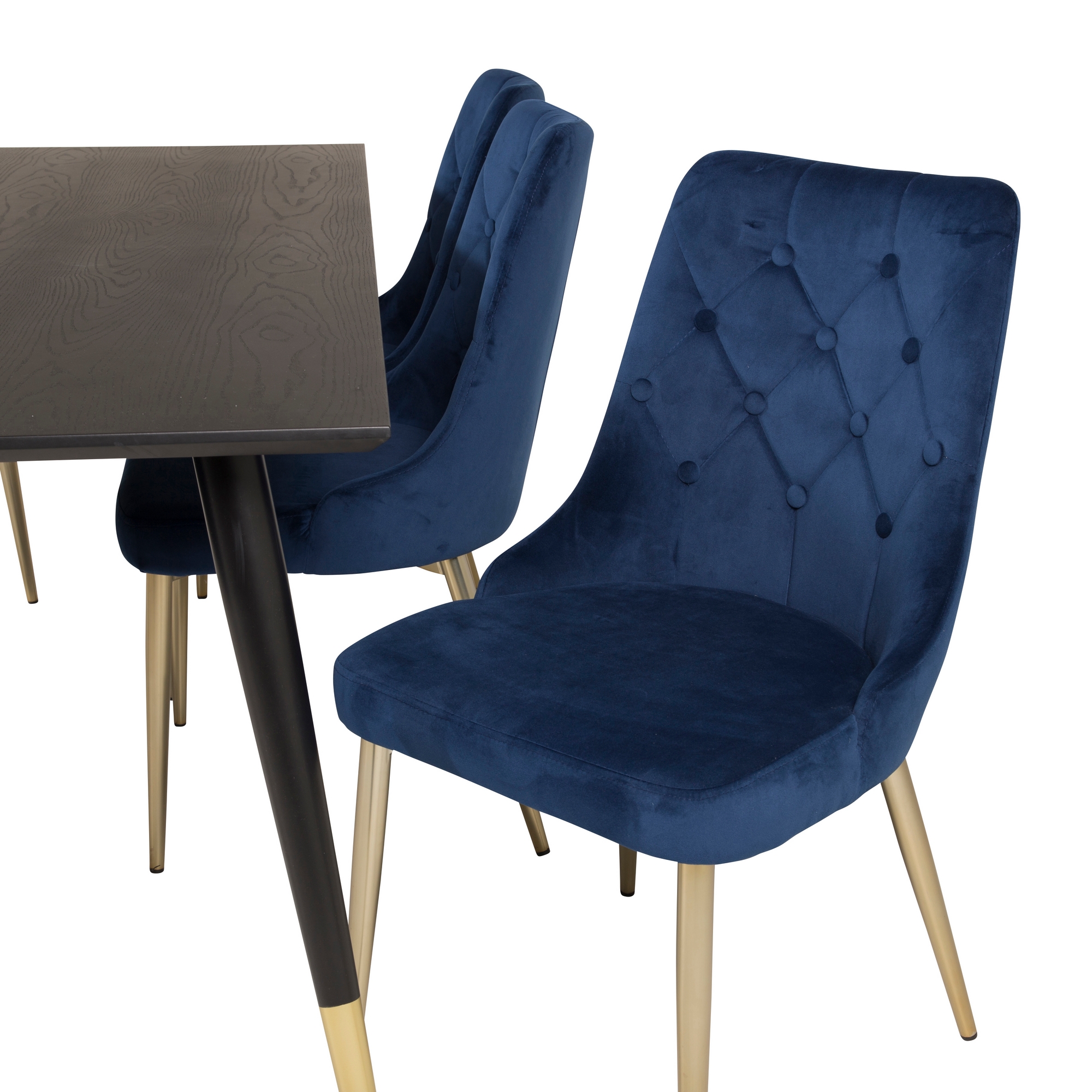 Spisegruppe Venture Home Dipp med 6 Velvet Deluxe Fløyel Stoler