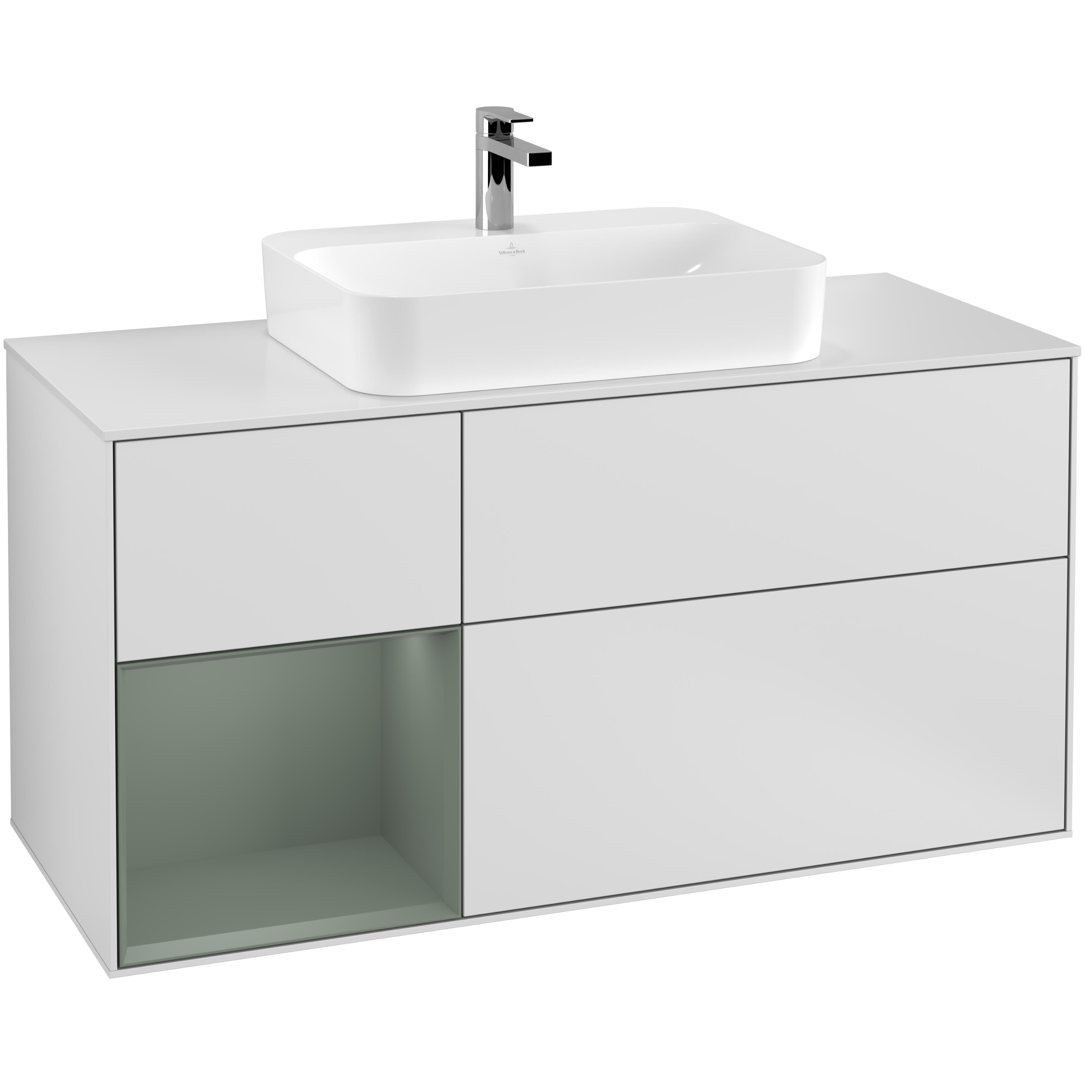 Tvättställsskåp Villeroy & Boch Finion med 3 Lådor Hylla och Bänkskiva för Ytmonterat Tvättställ