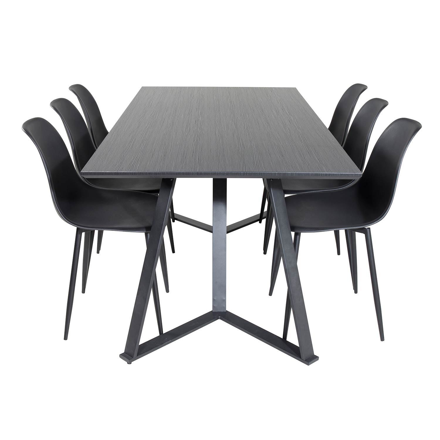 Spisegruppe Venture Home Madde med 6 Pop Stoler