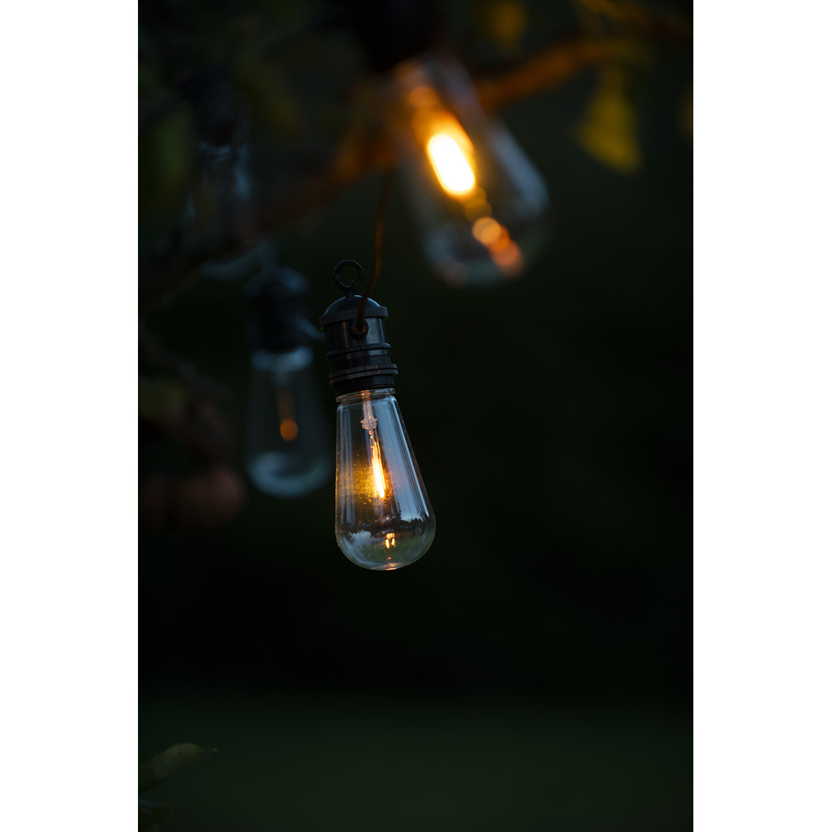 Lyslenke Gnosjö Konstsmide E27 10 LED Sort/Klar
