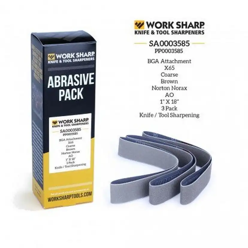 Slipebånd Work Sharp for Båndsliperguide X65 3-Pk