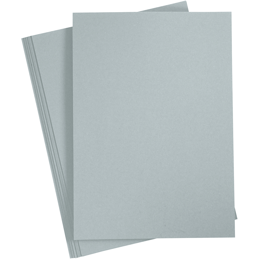 Kartong, grå, A4, 210x297 mm, 220 g, 10 st./ 1 förp. Grå