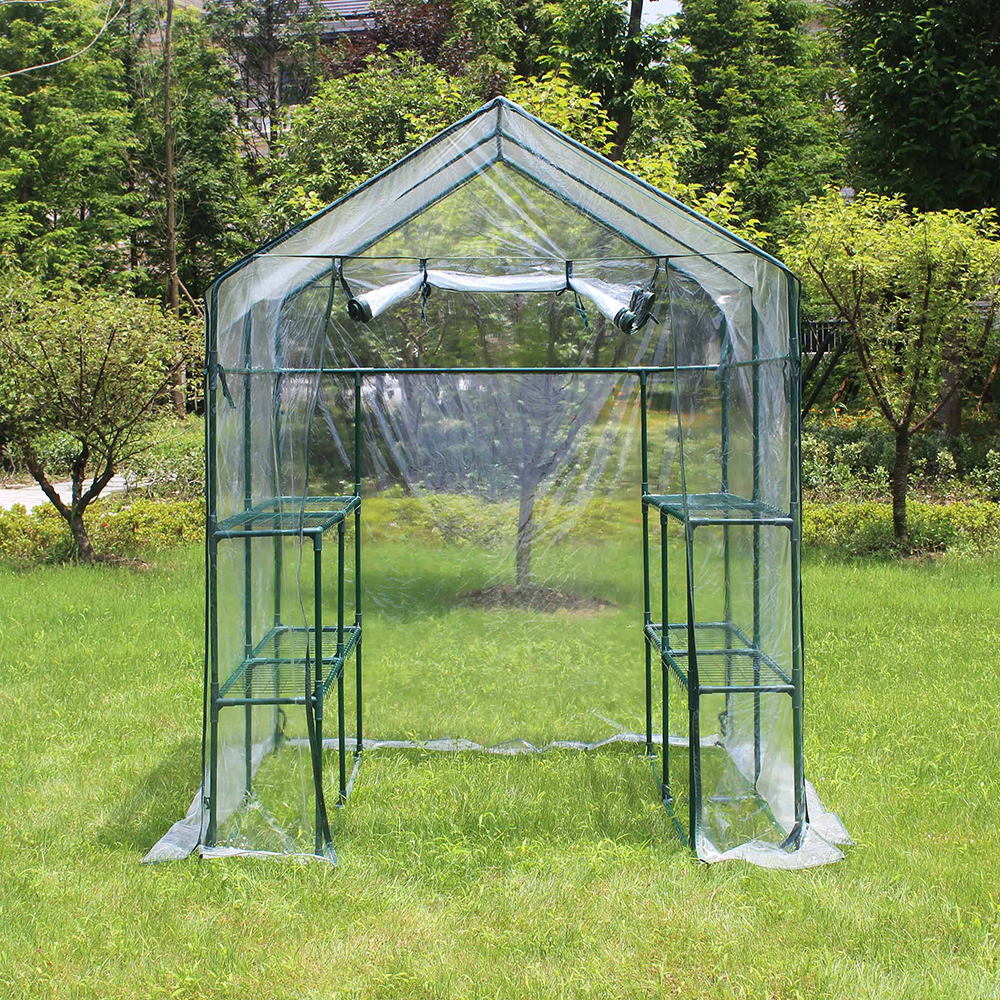 Plastdrivhus Metalcraft 8 hyller Transparent