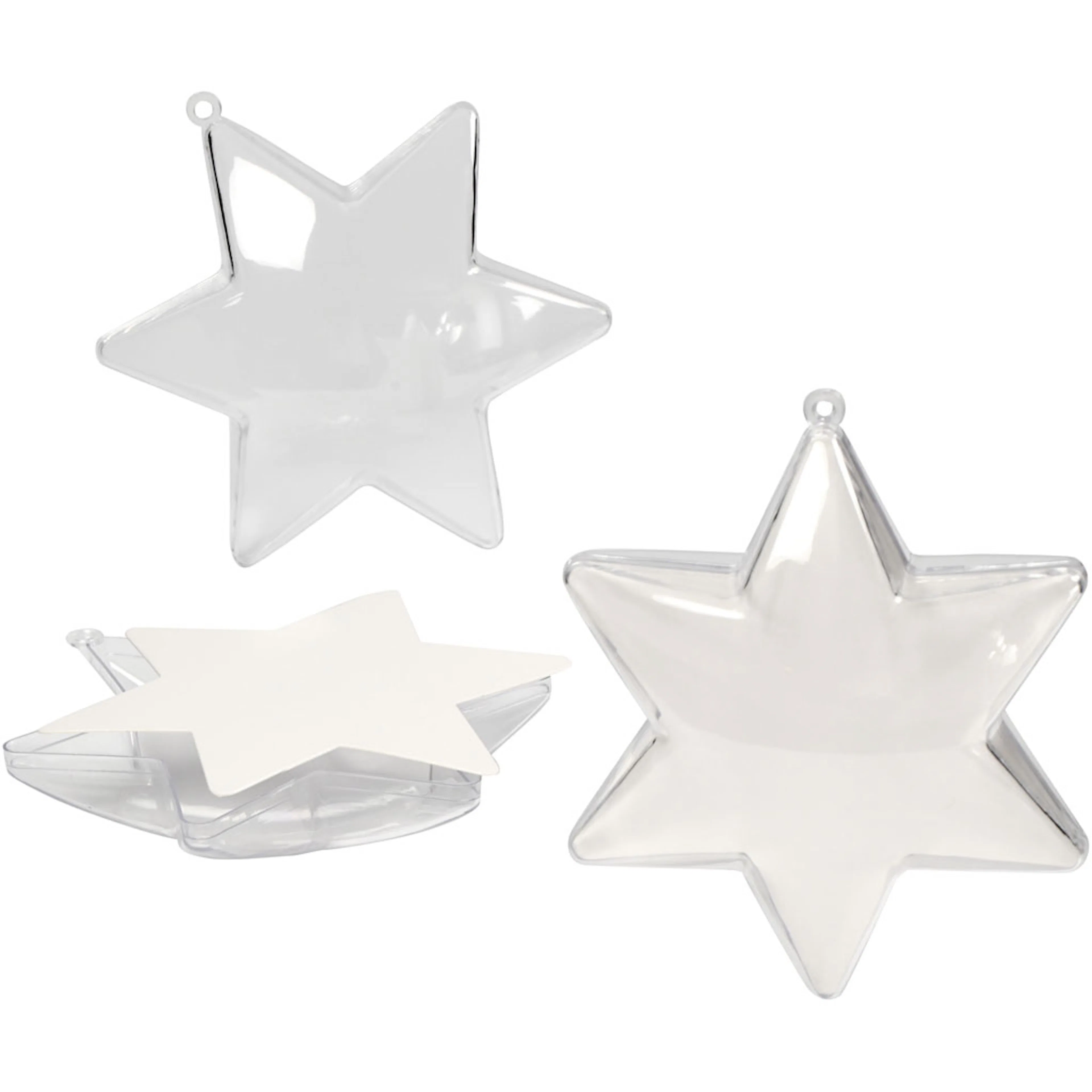 Dekorstjerne Creativ Company Transparent 5 stk/1 Pk
