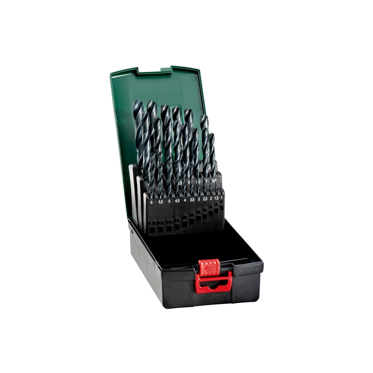 HSS-R Metallbor Metabo i Plastboks 25 deler