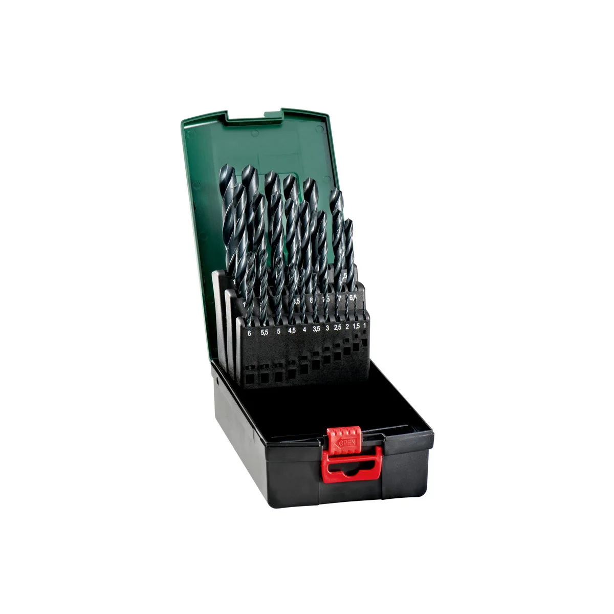 HSS-R Metallbor Metabo i Plastboks 25 deler