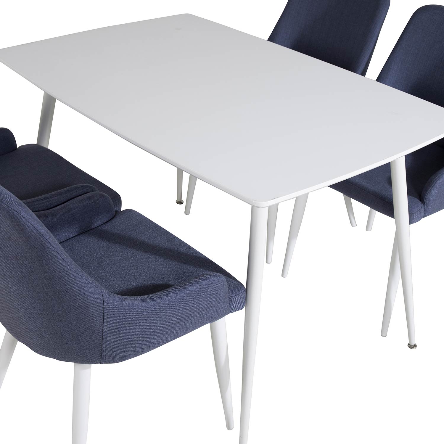 Spisegruppe Venture Home Pobbie med 4 Plake Stoler Polyester
