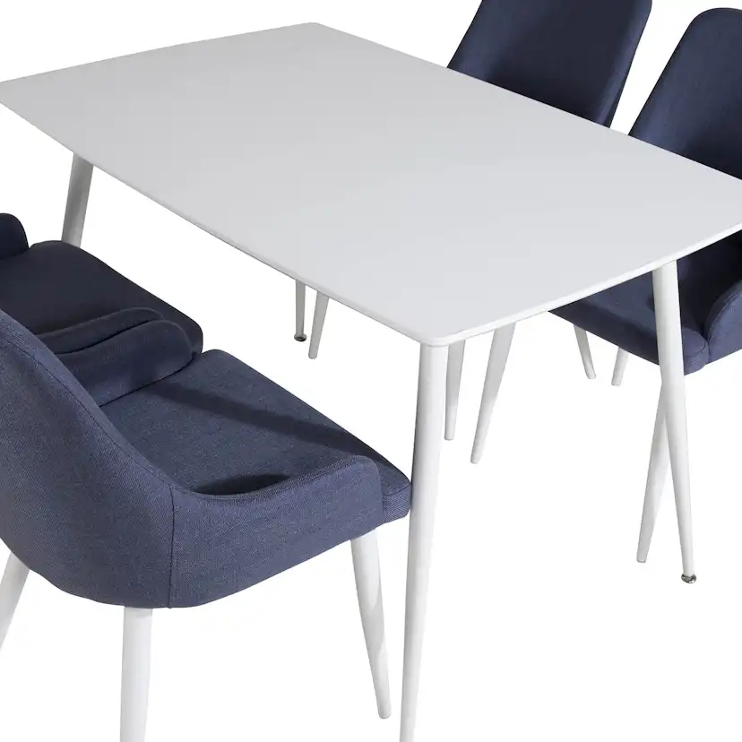 Spisegruppe Venture Home Pobbie med 4 Plake Stoler Polyester