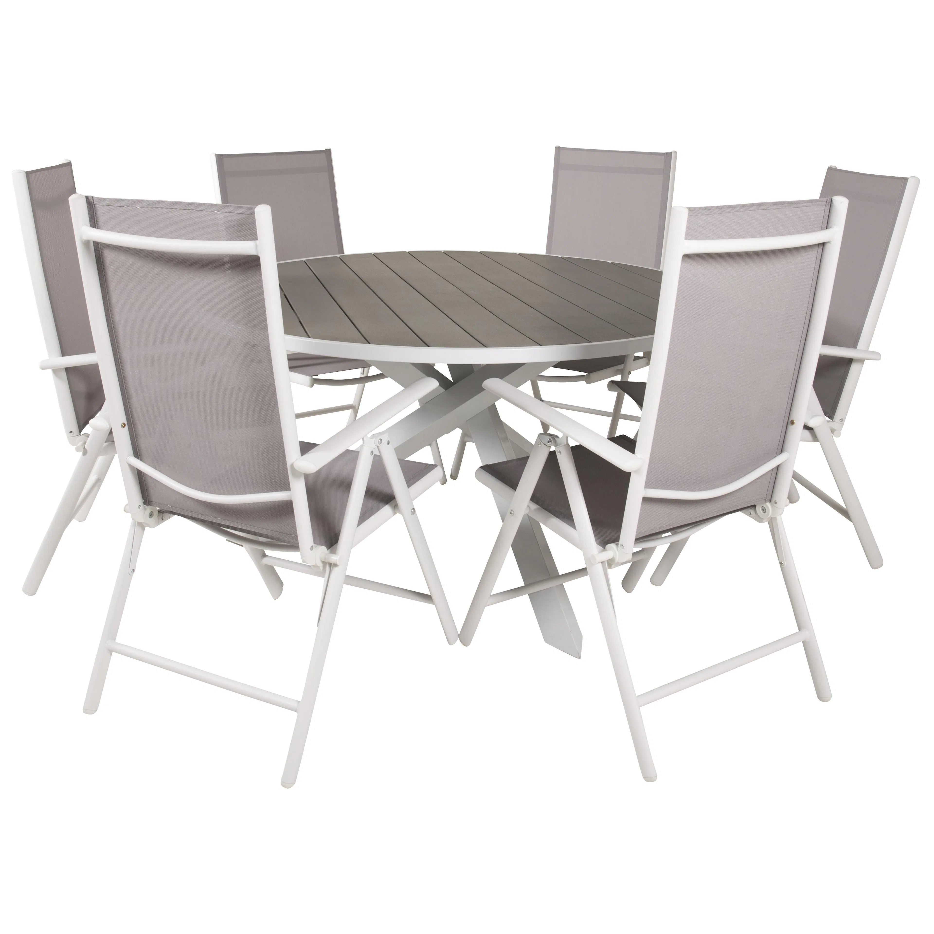 Spisegruppe Venture Home Pincy Ø 140 med 6 Bront Stoler