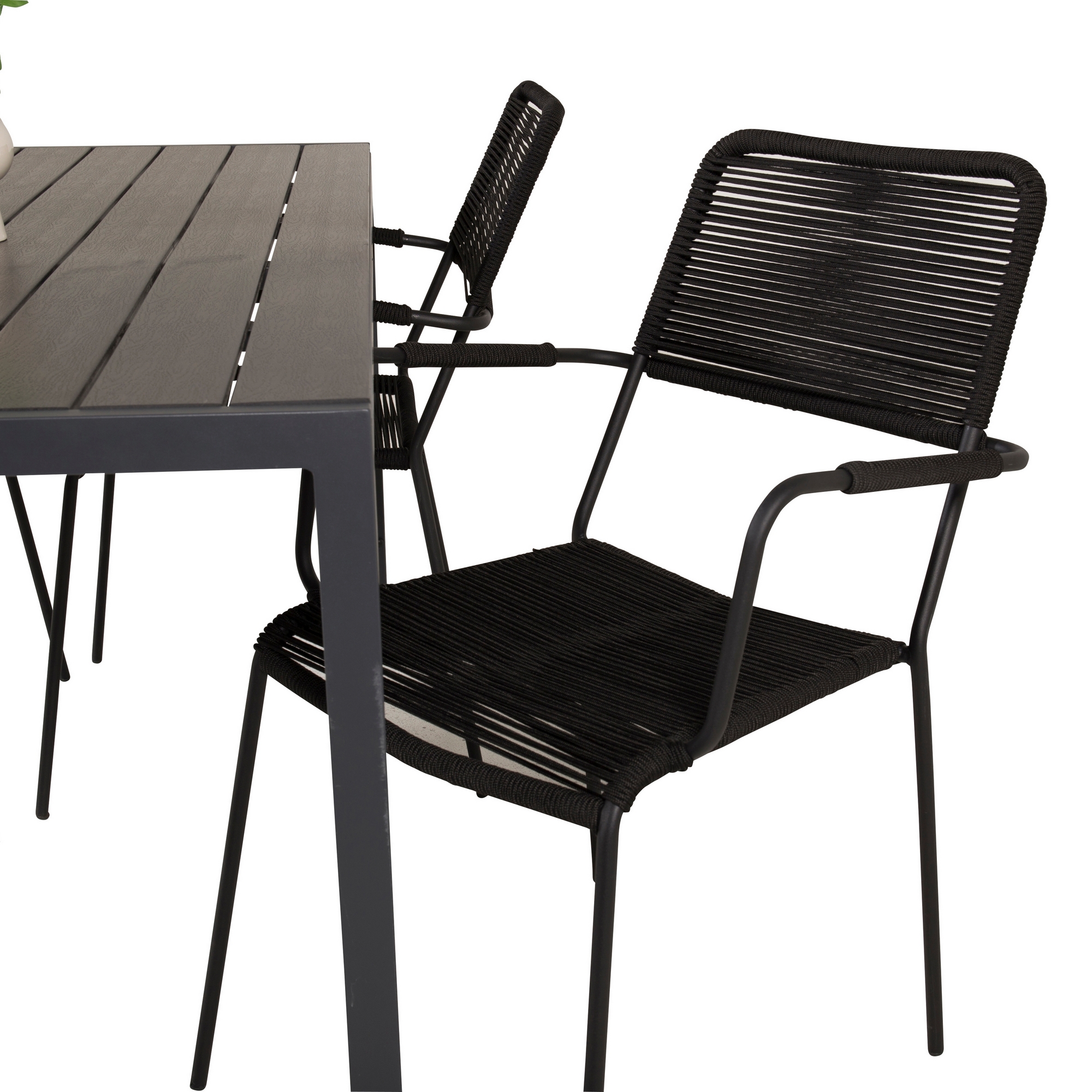 Spisegruppe Venture Home Bront 150 med 4 Leon Lenestoler