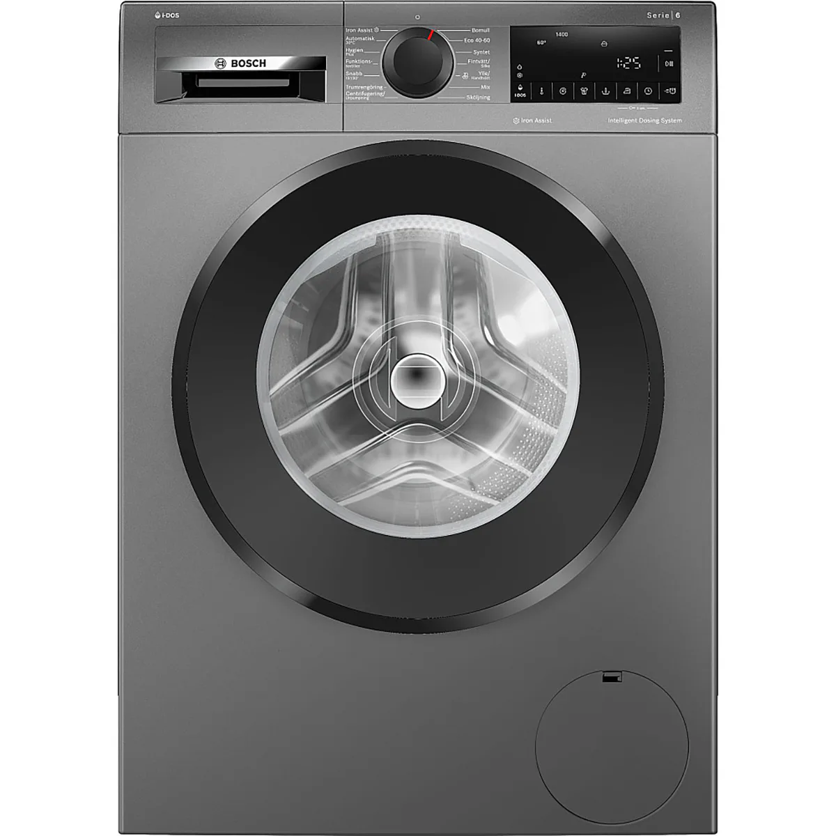 Frontmatet Vaskemaskin Bosch WGG244RFSN Serie 6 i-DOS Rustfri
