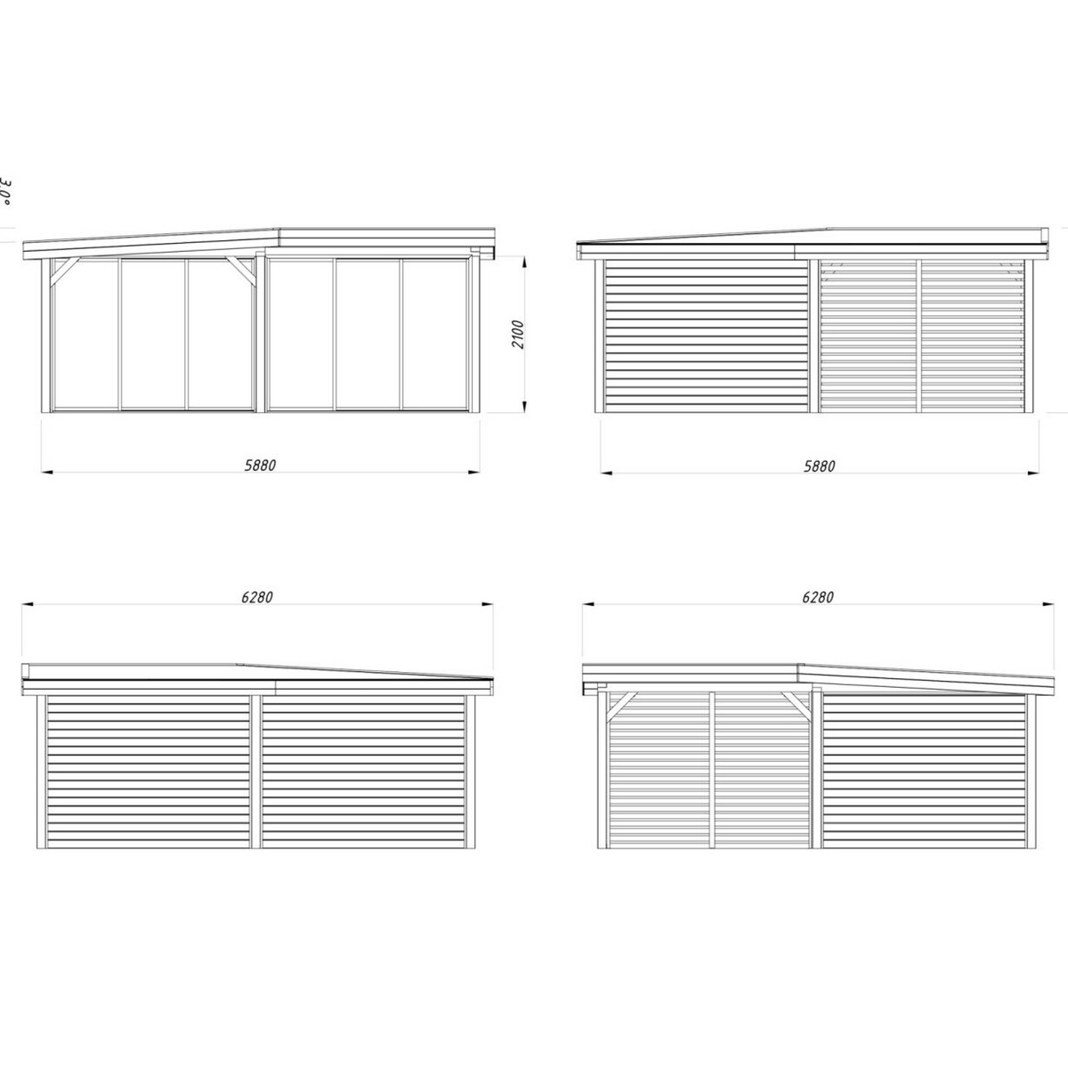 Hagestue Palmako Lenna 24,9 m2 Set 413 Slide