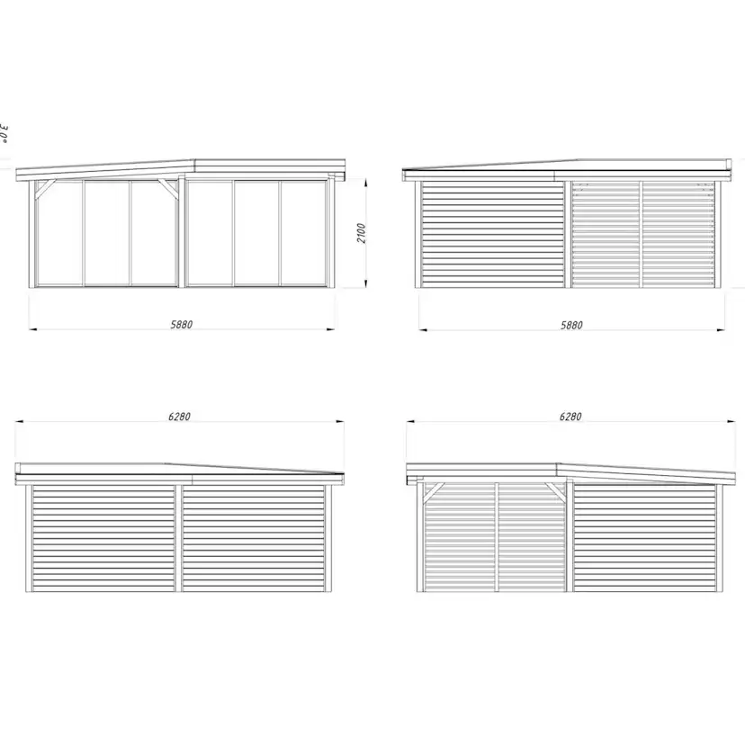 Hagestue Palmako Lenna 24,9 m2 Set 413 Slide