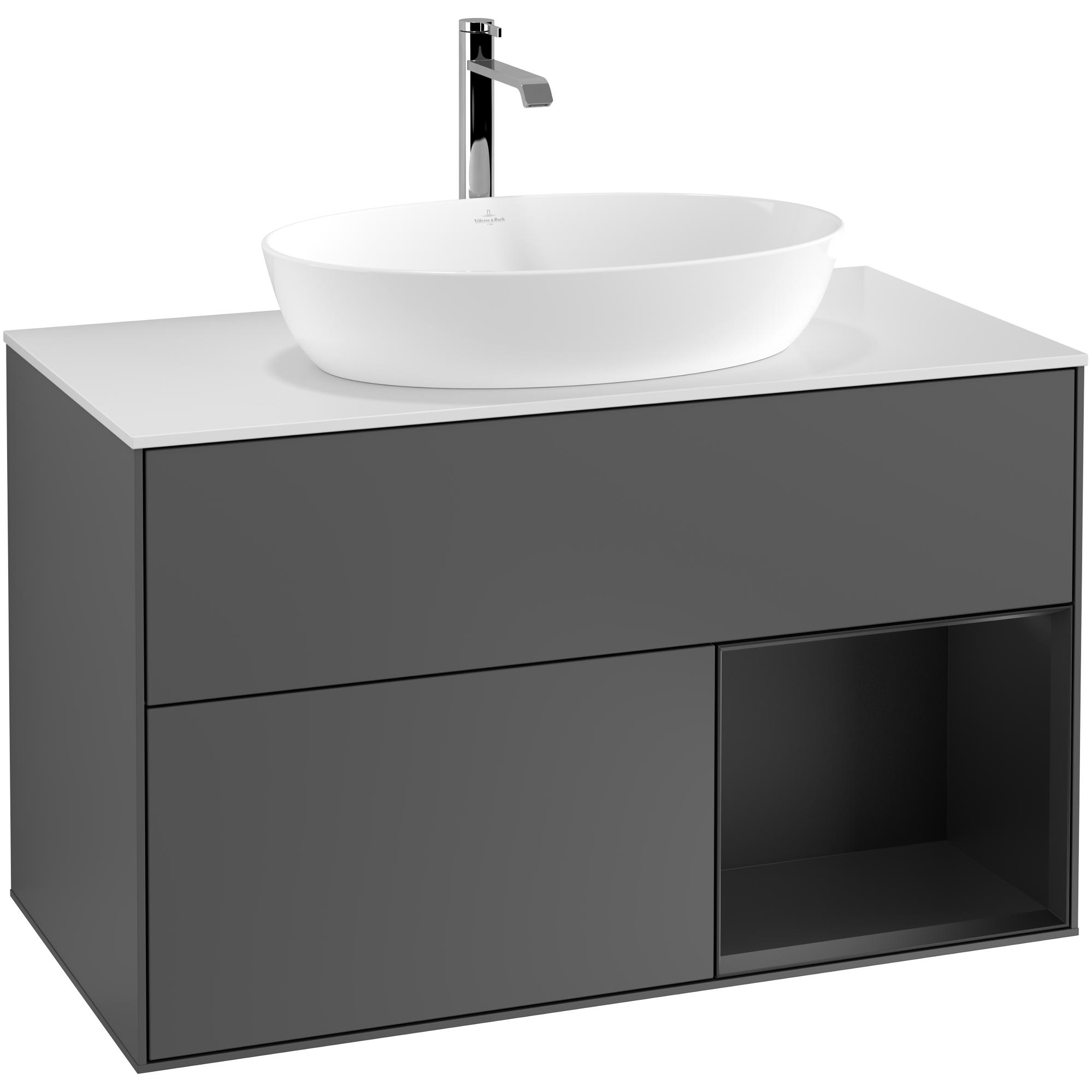 Tvättställsskåp Villeroy & Boch Finion med 2 Lådor Hylla och Bänkskiva för Fristående Tvättställ från Artis & Collaro