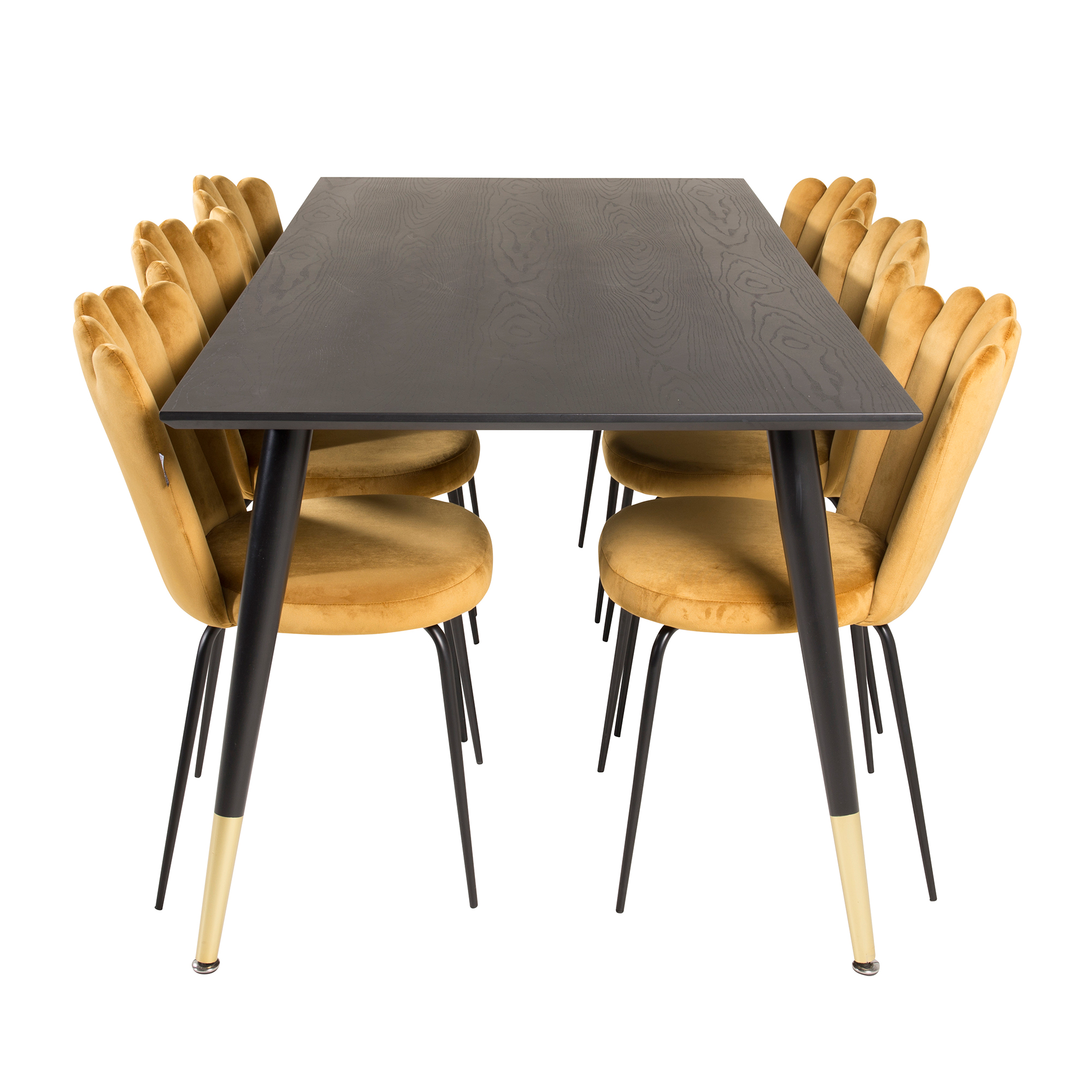 Spisegruppe furniture/fashion Disa med 6 Limhamn Light Stoler