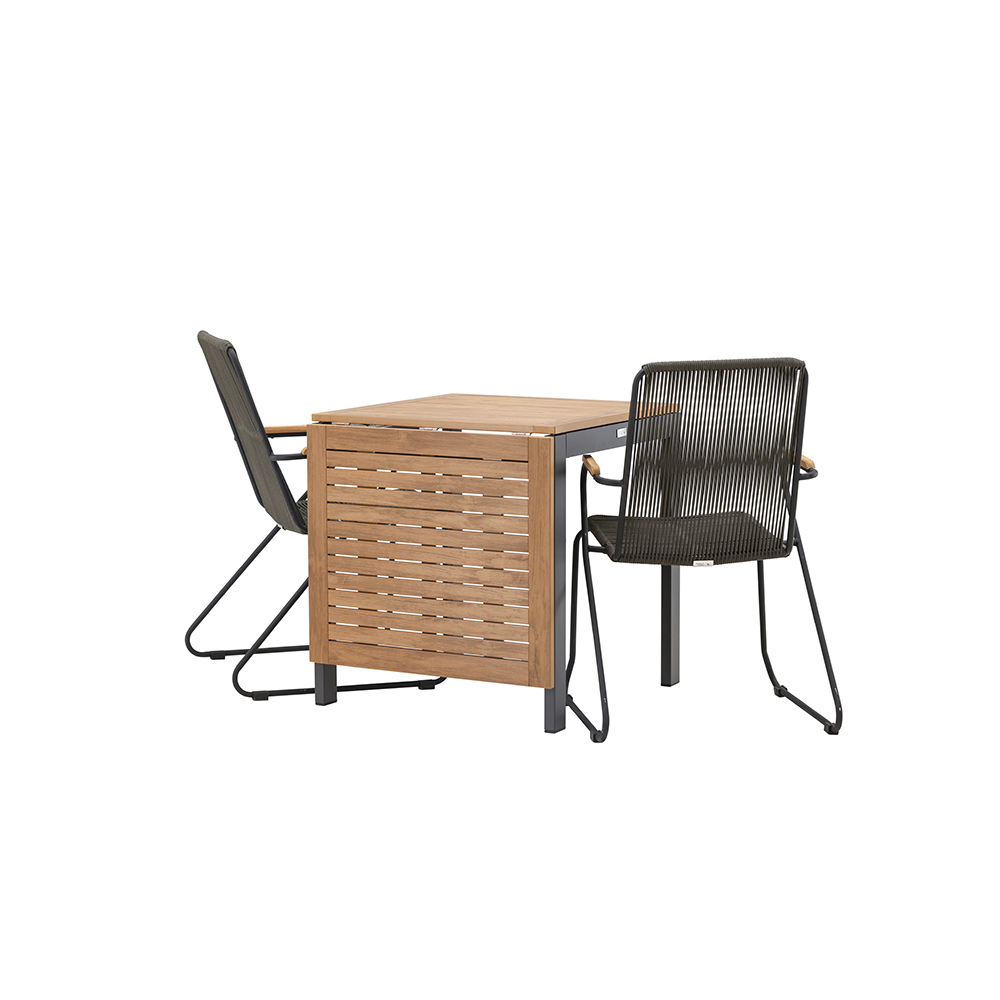 Cafégruppe Venture Home Diego Bord med 2 Bois Stoler