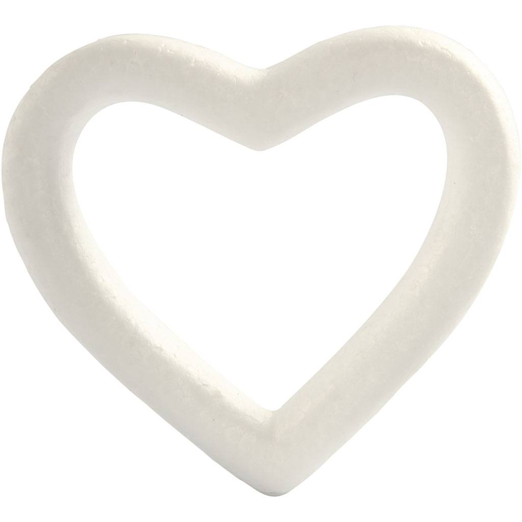 Isopor Creativ Company Hjerter Hvite 13,5 cm 1 stk