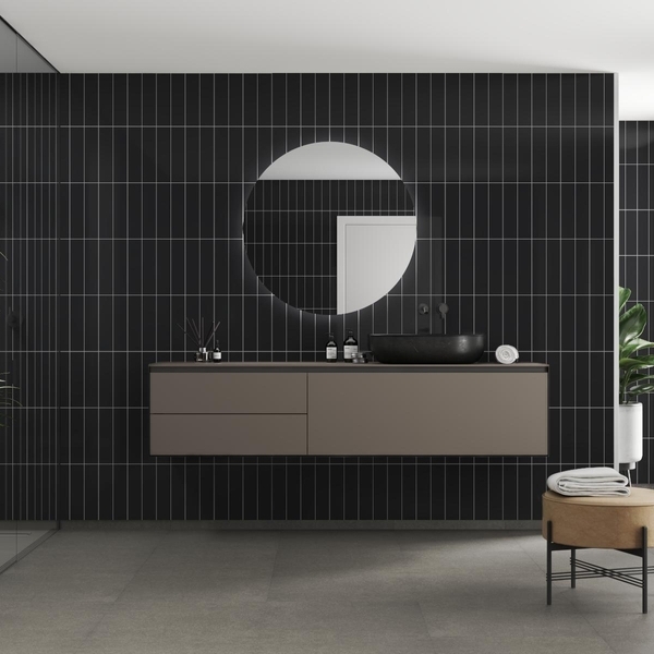 Baderomspanel Fibo 2124-M0830 Black Gloss