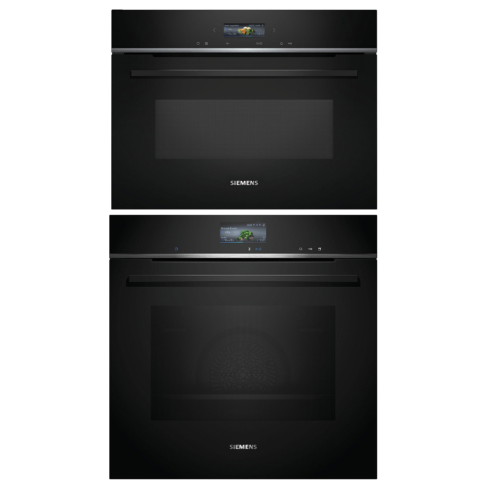 Ovn- og Mikrobølgepakkebølgeovn Siemens iQ700 HR736G1B1 + CE732GXB1 Med Dampfunksjon og WiFi
