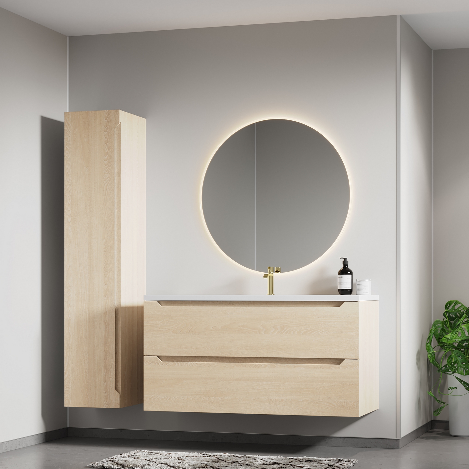 Baderomspanel Fibo 2090-M00 Light Grey