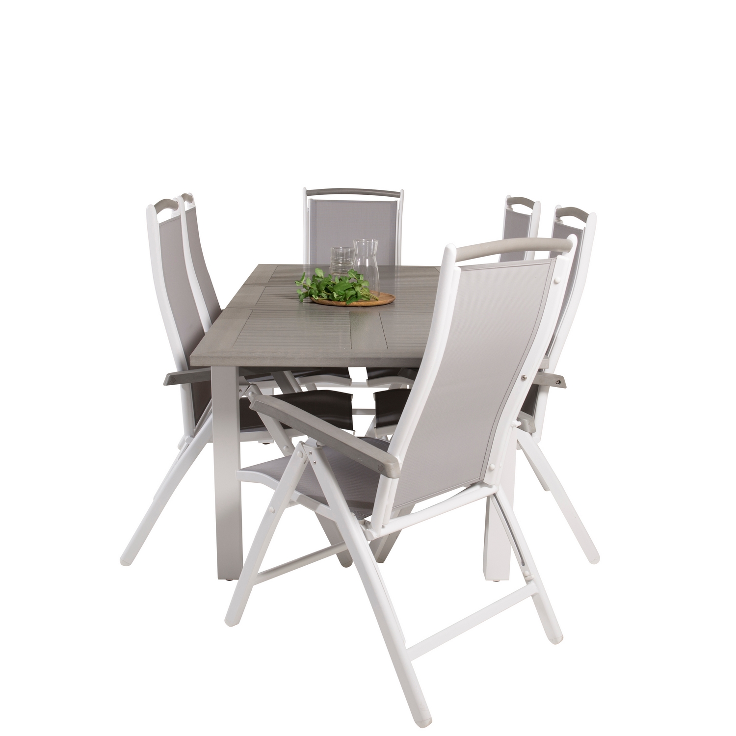 Spisegruppe Venture Home Aleyna 152/210 med 6 Stoler