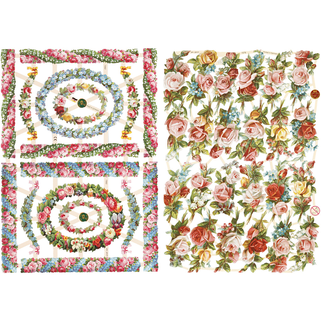 Glansbilder Creativ Company Småblomster 165x235 cm 2 Ark/1 Pk