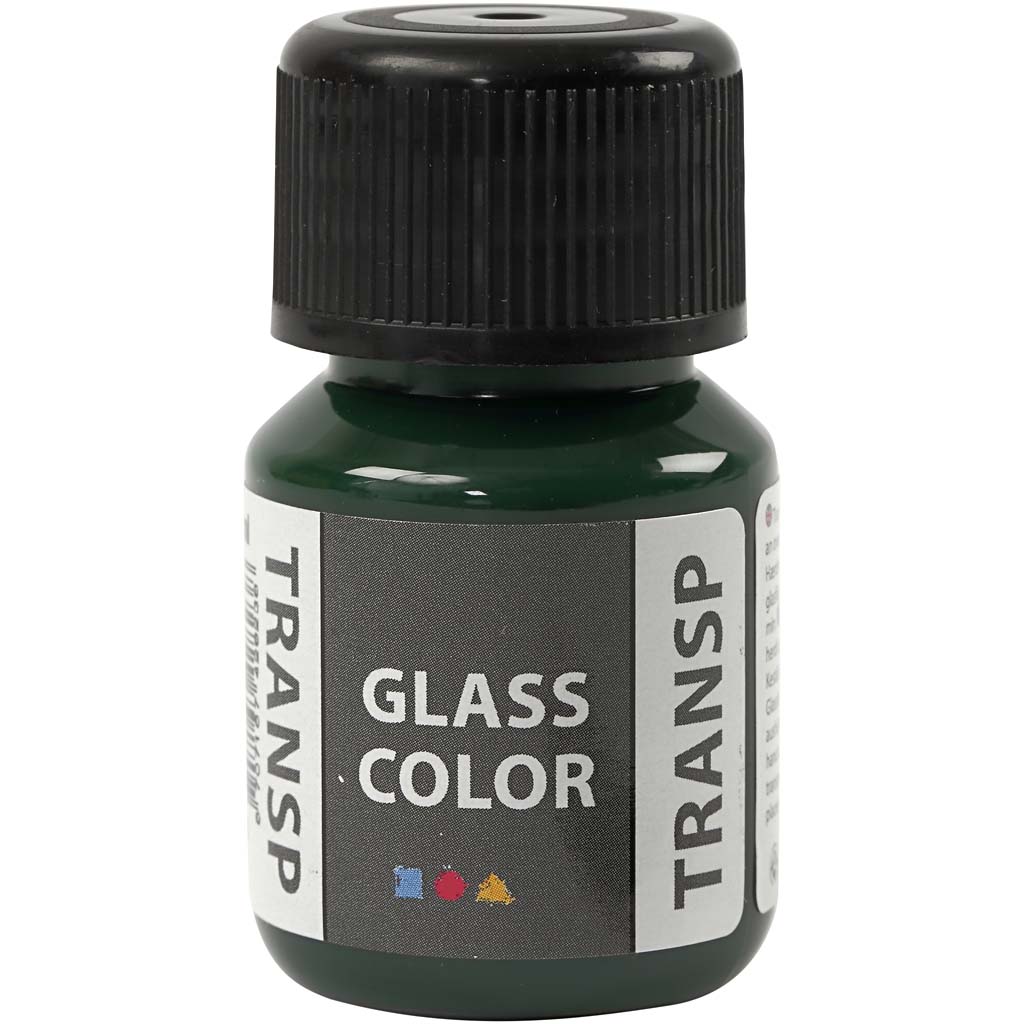 Glasfärg transparent, briljantgrön, 30 ml/ 1 flaska Brilliantgrønn