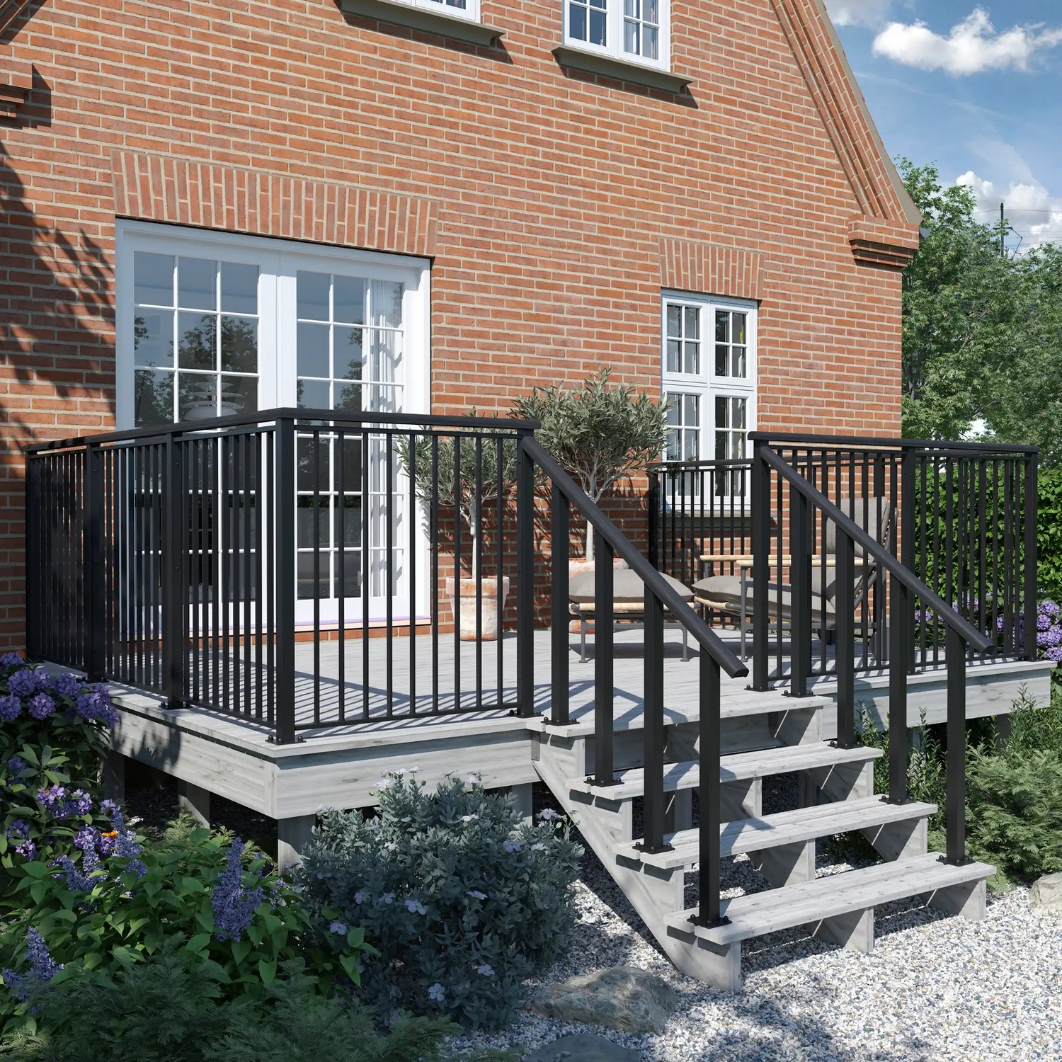 Terrassetrapp PLUS Trinndybde 25 cm B120