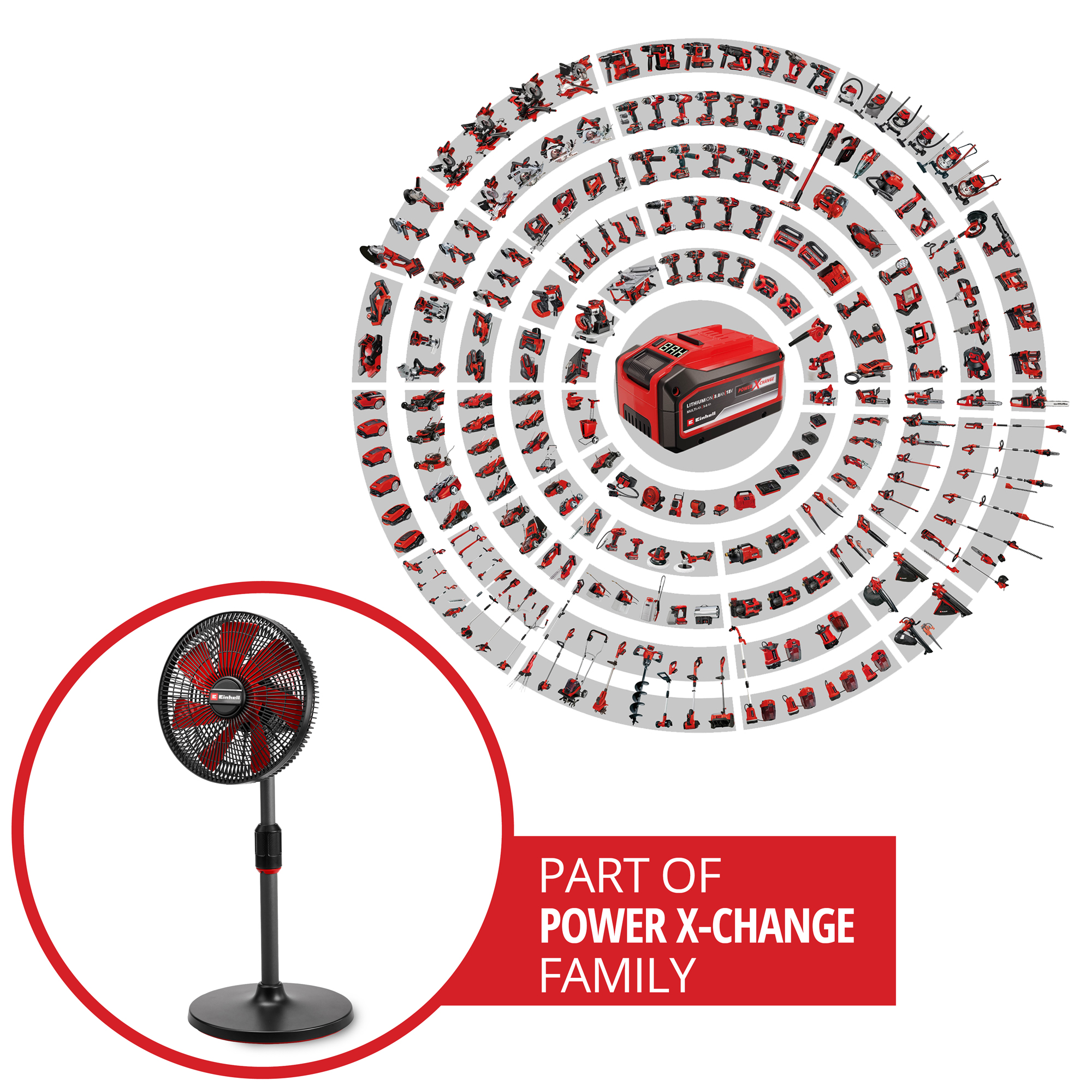 Vifte Einhell GE-CF 18/320 P Li-Solo Trådløs uten Batteri