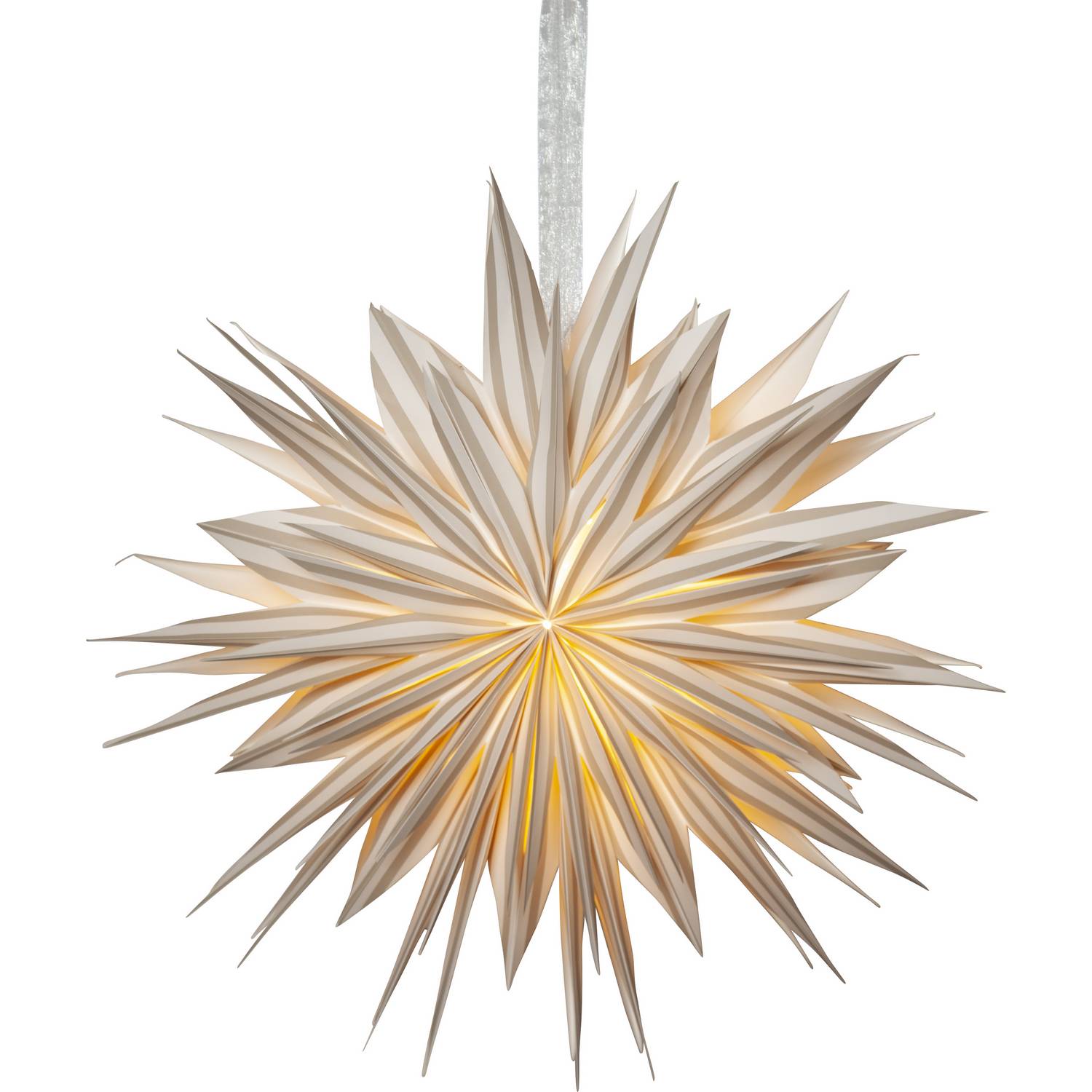 Adventstjerne Star Trading Print Papirstjerne Randig 60 cm