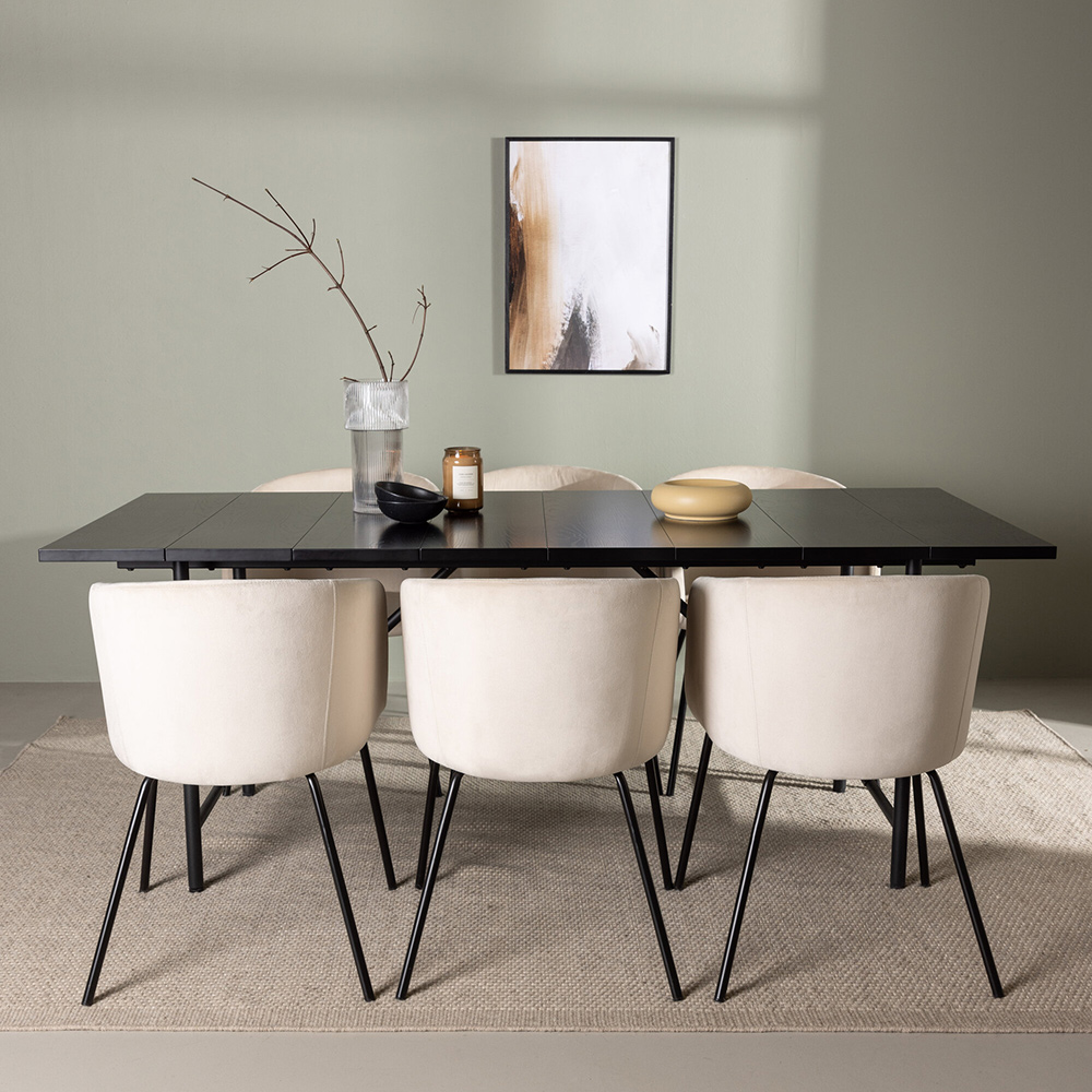 Spisegruppe Venture Home Astrid med 6 Berit Stoler