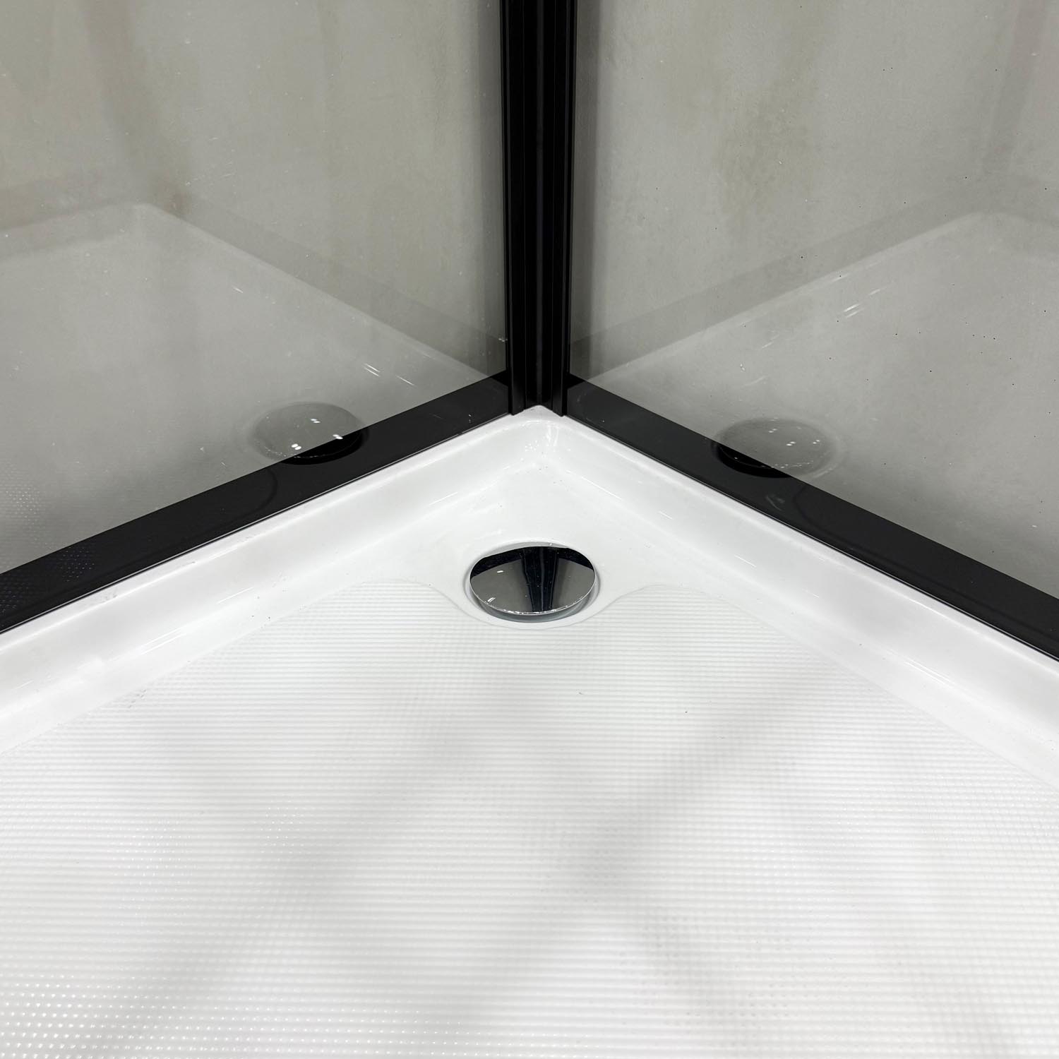 Duschkabin Bathlife Betrakta 70X90 Rund Klarglas