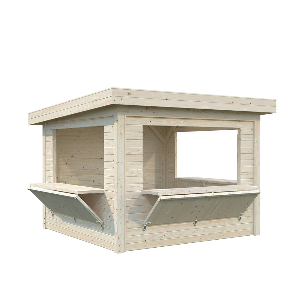 Lenna kiosk 8,3 m2 Set 306 Ubehandlet Tre