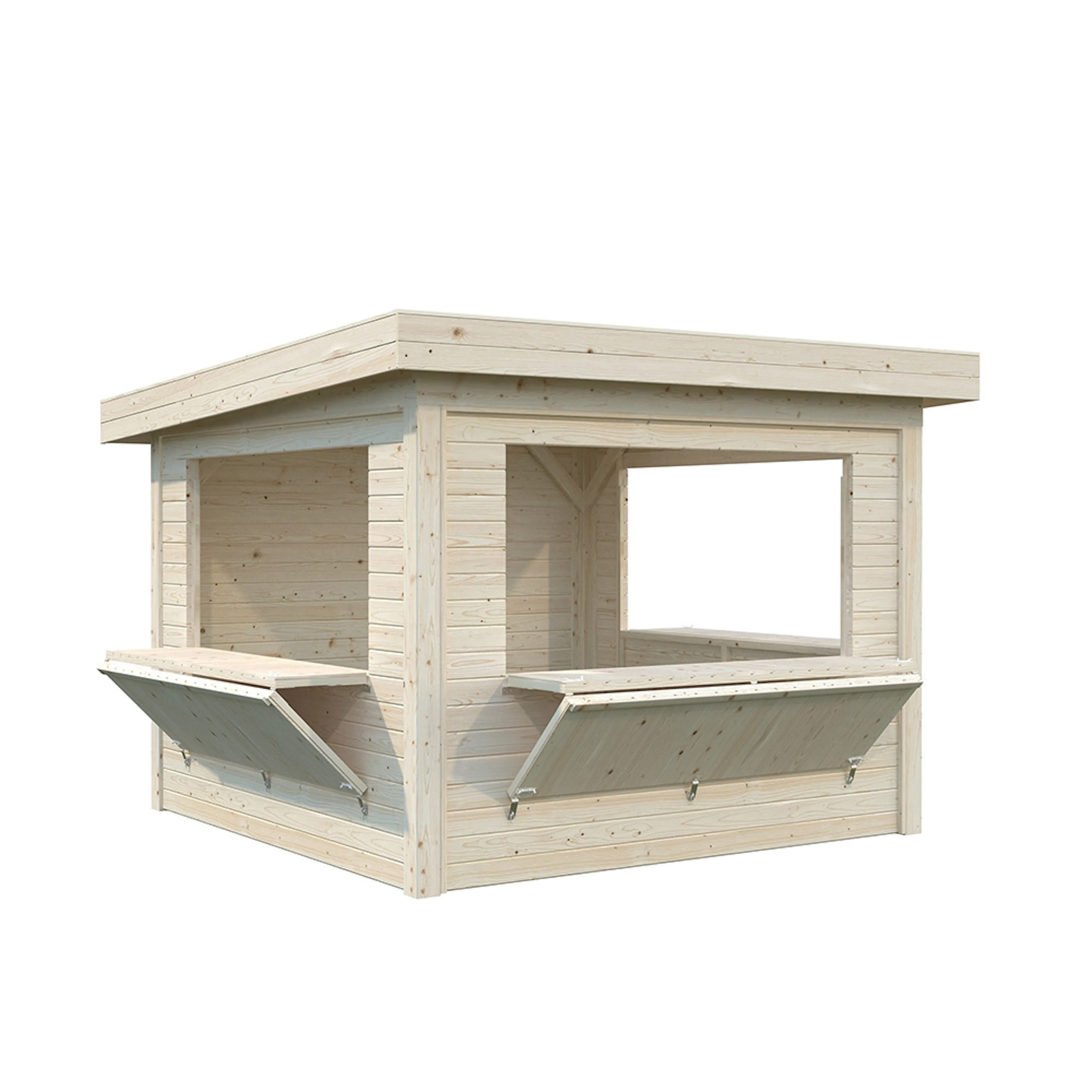 Lenna kiosk 8,3 m2 Set 306 Ubehandlet Tre