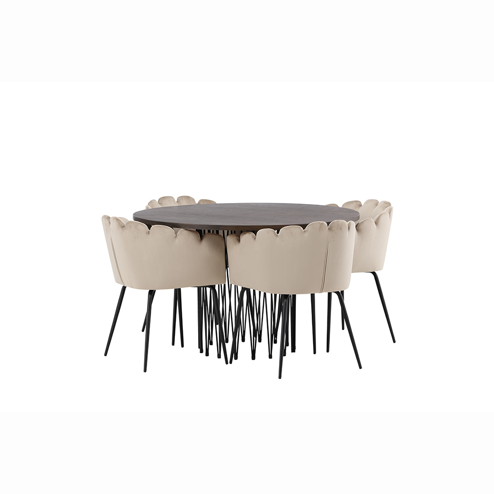 Spisegruppe furniture/fashion Stone med 4 Limhamn Stoler Rundt