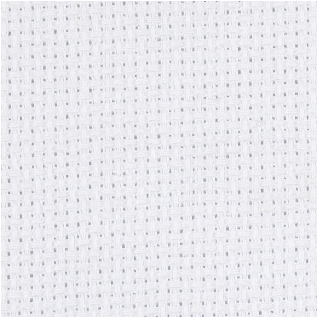 Broderistoff Creativ Company Aida Str 50x50 cm 70 Ruter pr 10 cm 1 stk Hvit