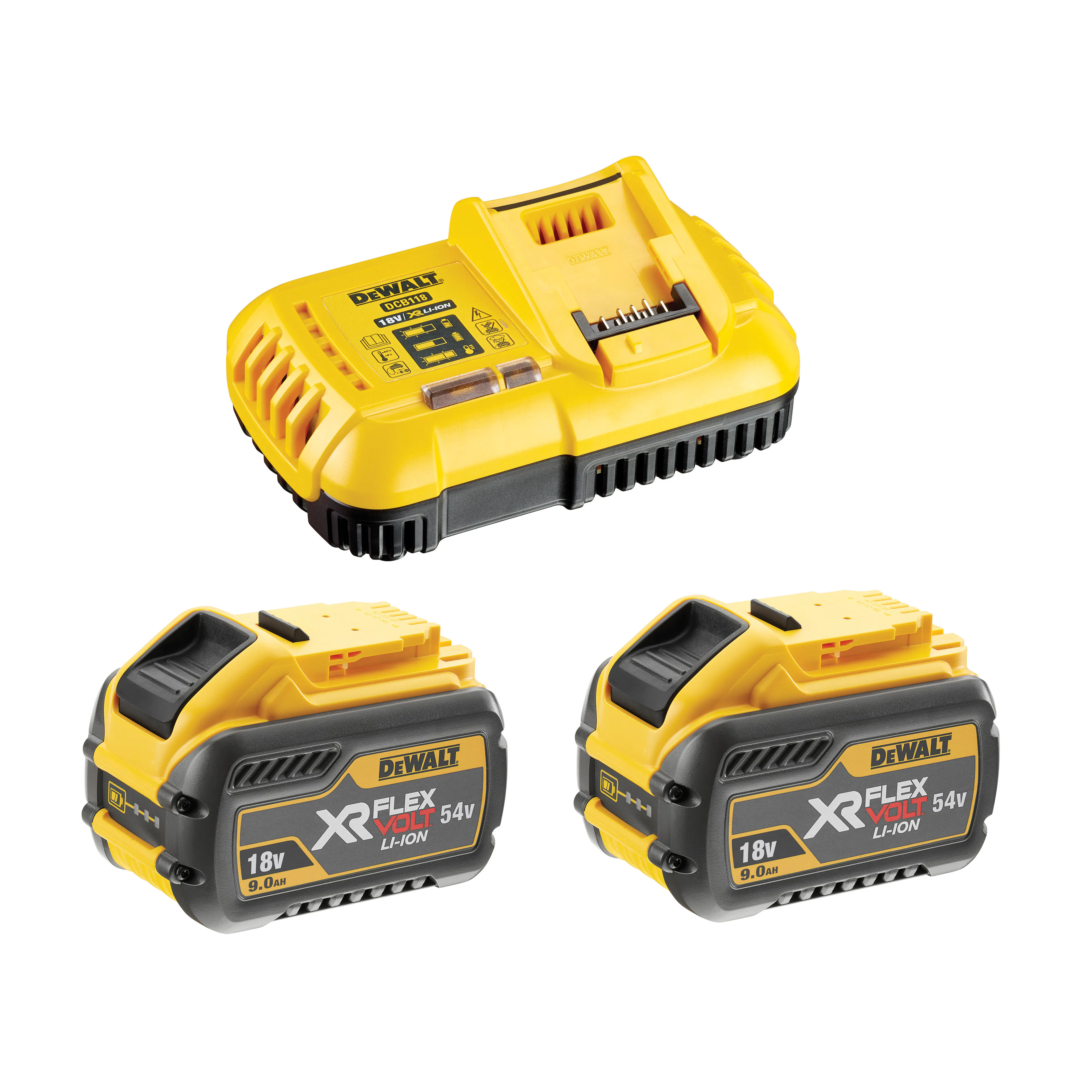Batteri & Laddare Dewalt DCB118X2-QW 18 V
