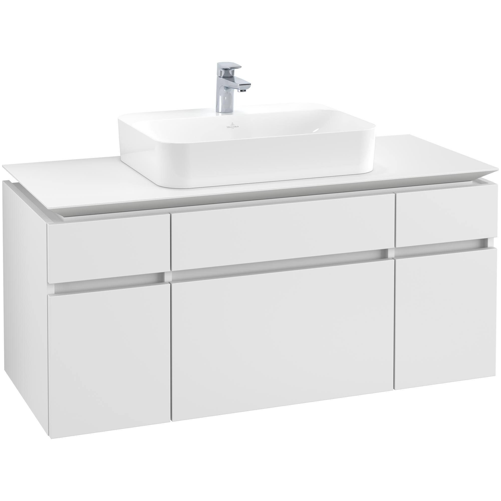 Tvättställsskåp Villeroy & Boch Legato med 5 Lådor för Ytmonterat Tvättställ från Finion & Memento | badrum - badrumsmobler - tvattstallsskap-och-kommod | KakelKungen