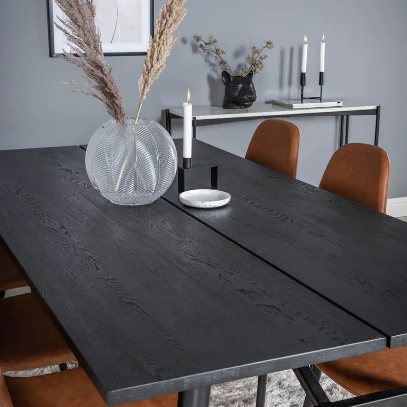 Spisegruppe Venture Home Salt med 6 Pobbie Stoler Lær