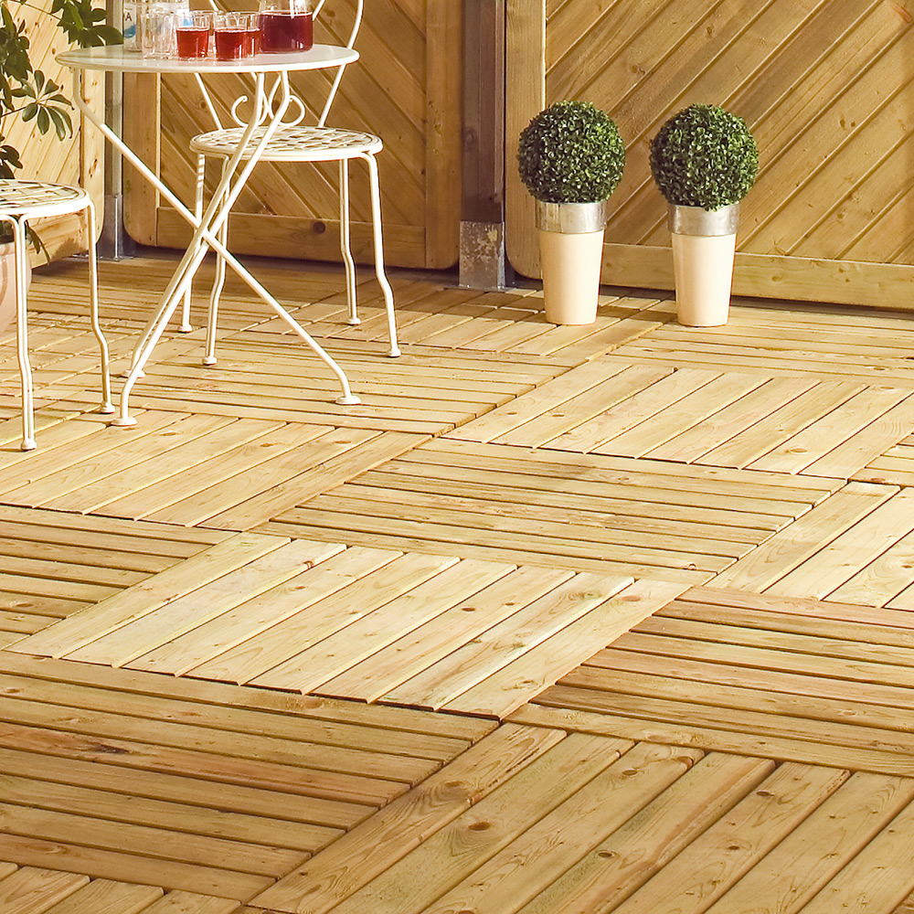 Gulv Terrassehelle Jabo Furu 50x50 cm 25 Kvm/pall 100 st