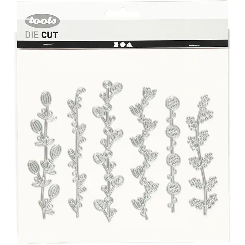 Skjæresjablong Creativ Company Blomsterrekker Størrelse 143x123 mm 1 stk