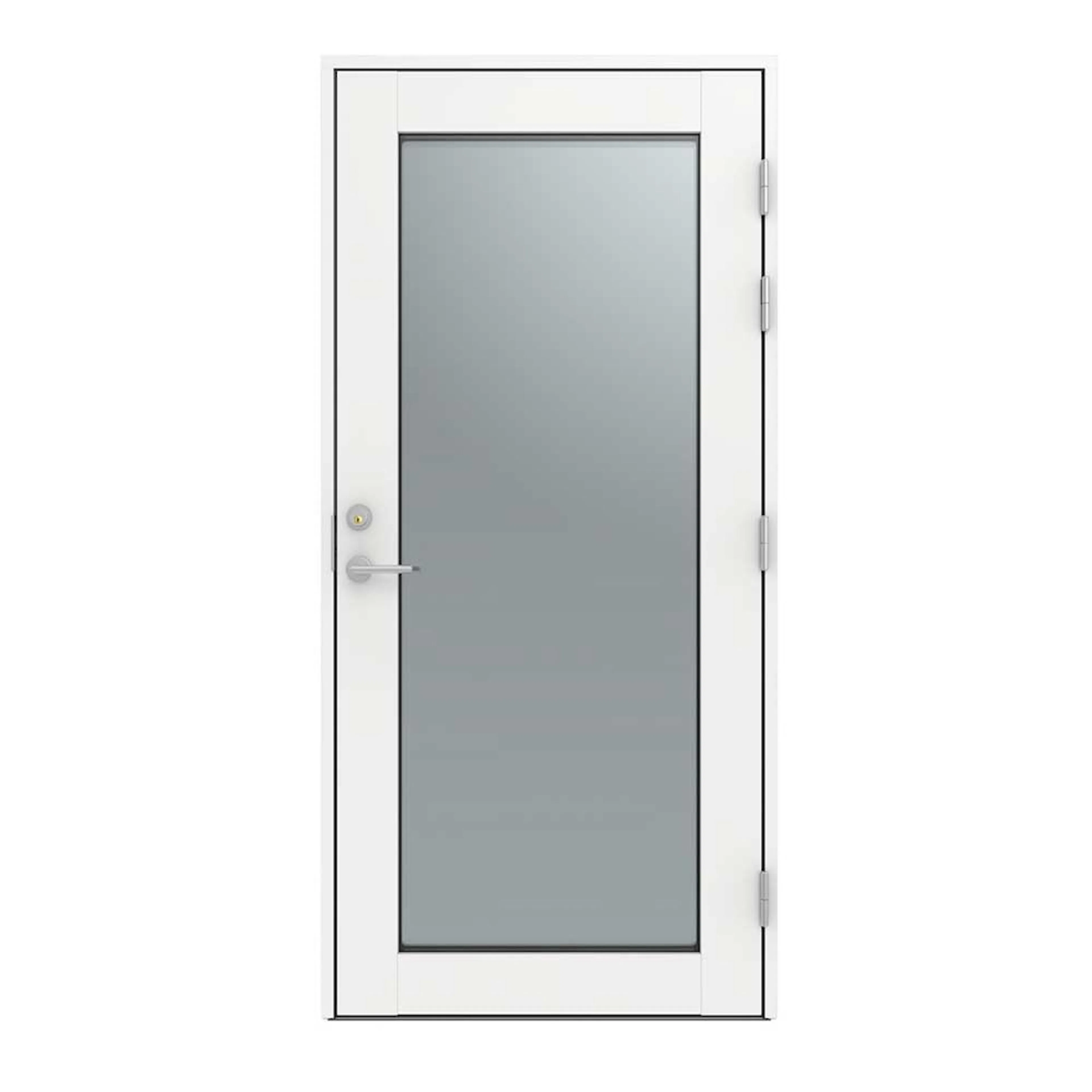 DØR YD HELT GLASS 9x20V ALUMINIUM HV BxH: 90x200 cm, Venstre, Helt Glassfelt