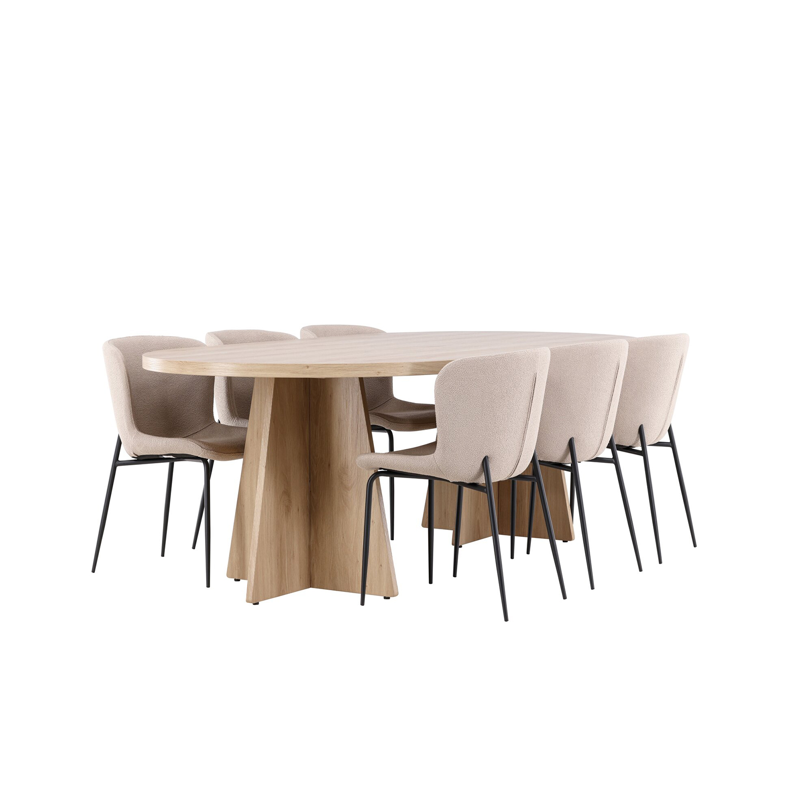 Spisegruppe Venture Home Bootcut 230 med 6 stk Modesto Stoler