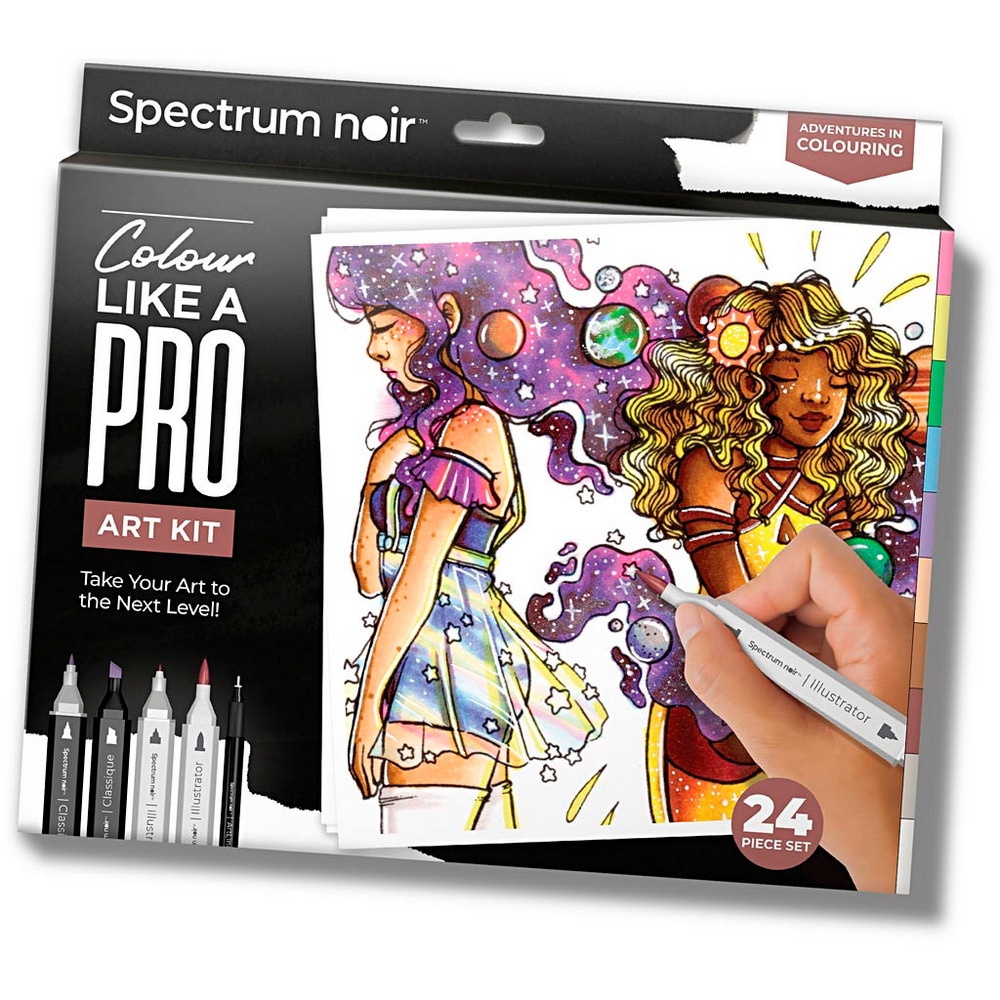 Hobbysett Creativ Company DIY Kit Illustrasjon Adventurous Colouring