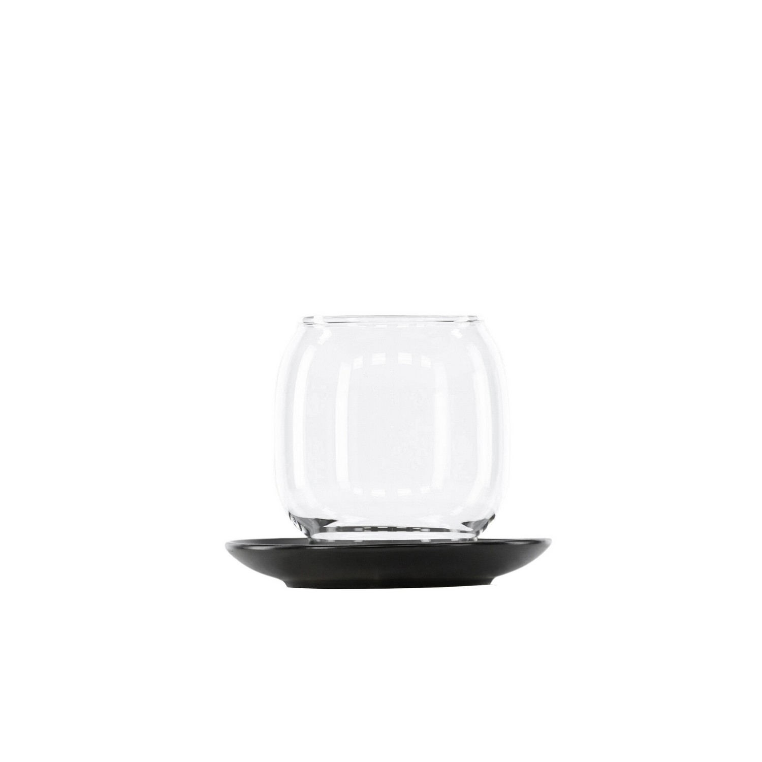 Archy Lantern - Matte Black/Clear Glass - 12*H10cm Sort